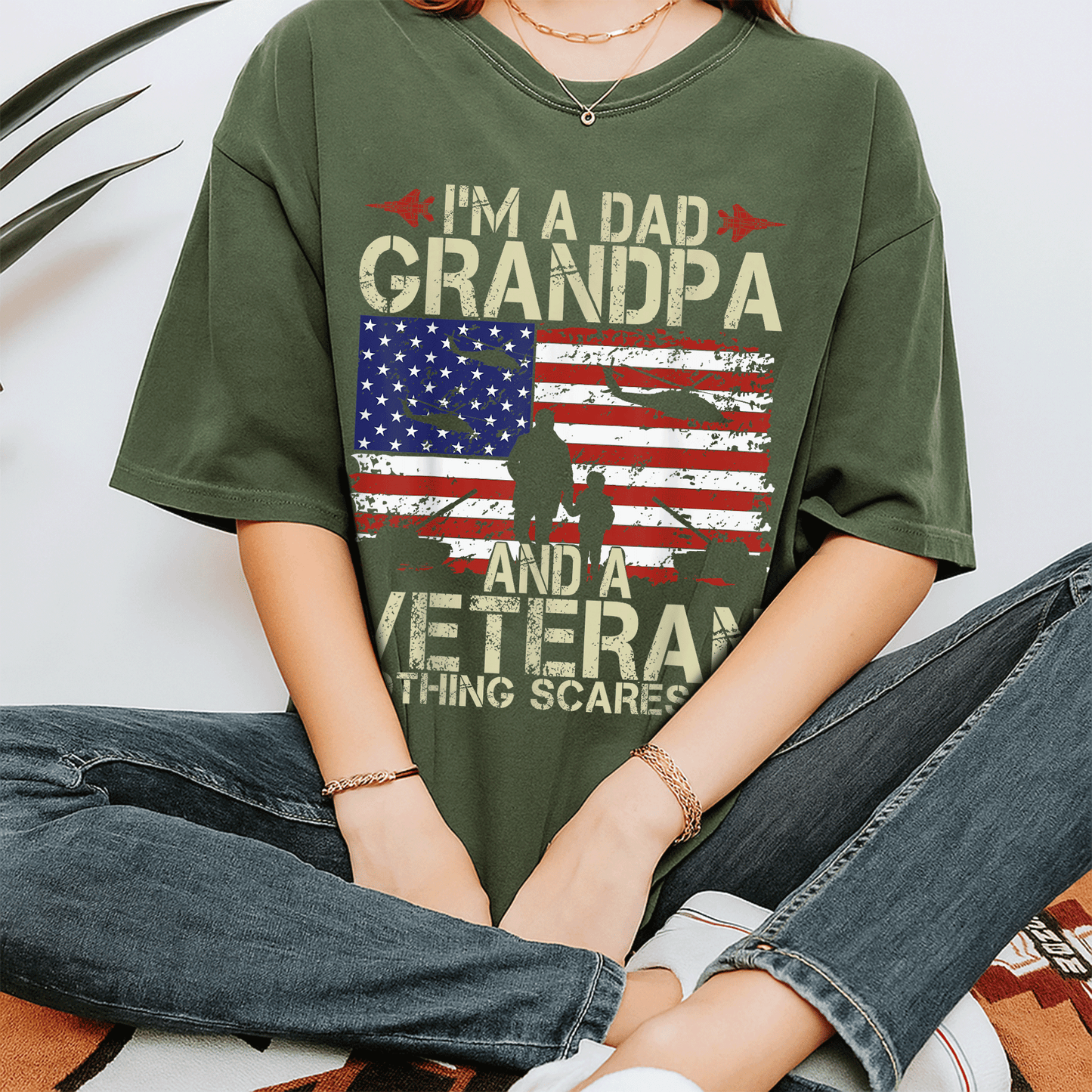 Celebrate Dad, Grandpa, and Veteran Pride with Our Fun Fathers Day T-Shirt - Perfect Gift for Proud Papas! - 7