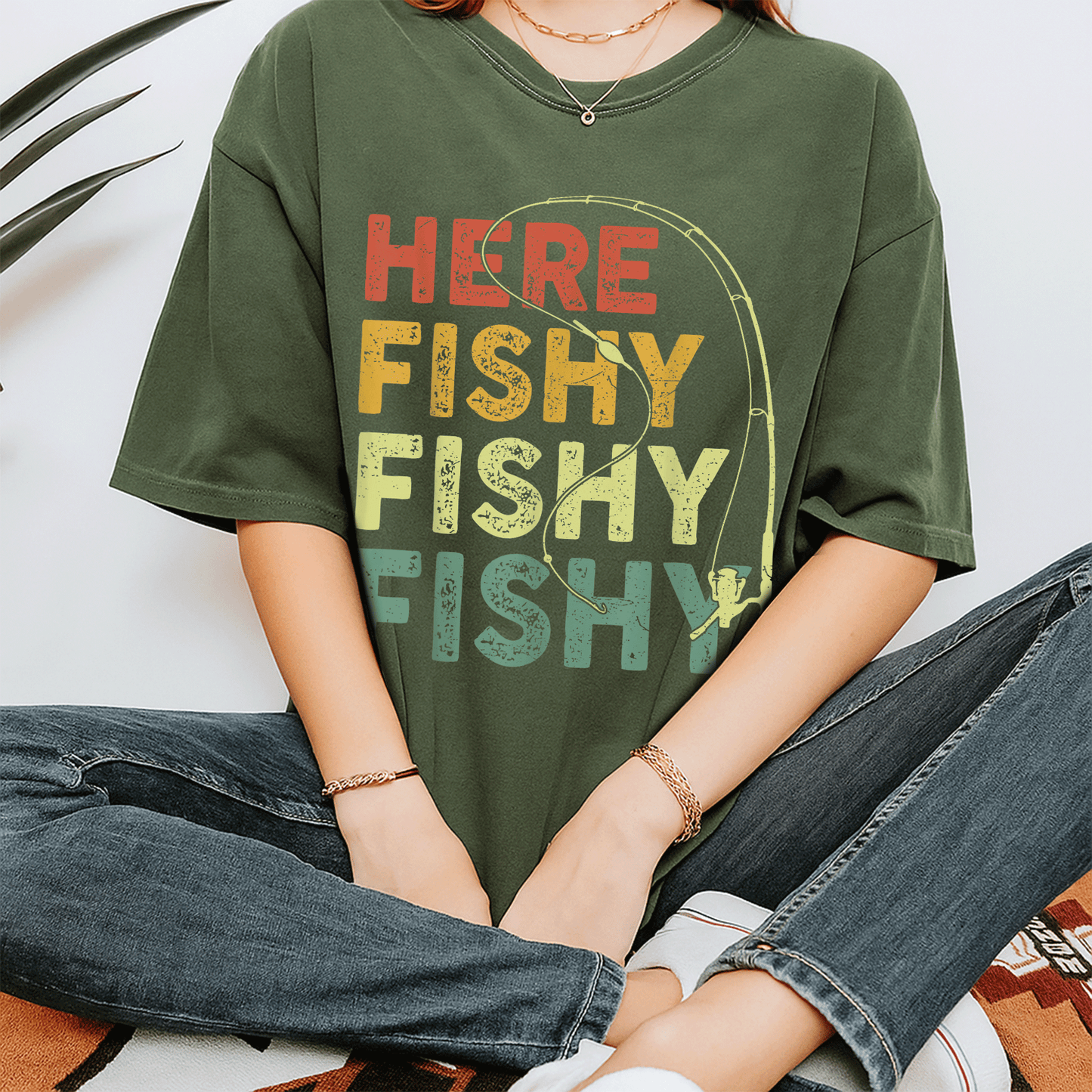 Funny Here-Fishy Shirt for Fishing Enthusiasts, Bass Fish Design T-Shirt for Dads, Kids, Boys, and Men - Great Gift Idea! - 7