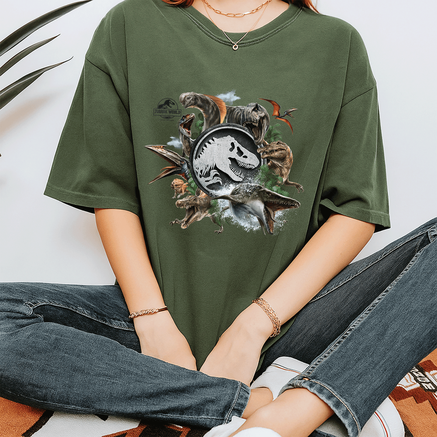 Jurassic World Rebirth Circle Logo Dinosaurs T-Shirt for Dino Lovers – Stylish and Fun Graphic Tee for Adventurous Spirits - 7
