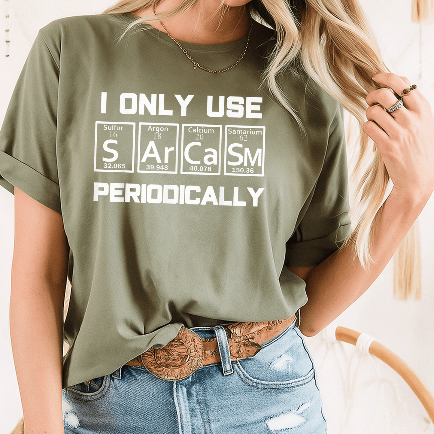 Sarcasm Periodic Table Element Shirt – Quirky Science Joke Gift for Nerds and Science Lovers, Perfect for Any Occasion - 8