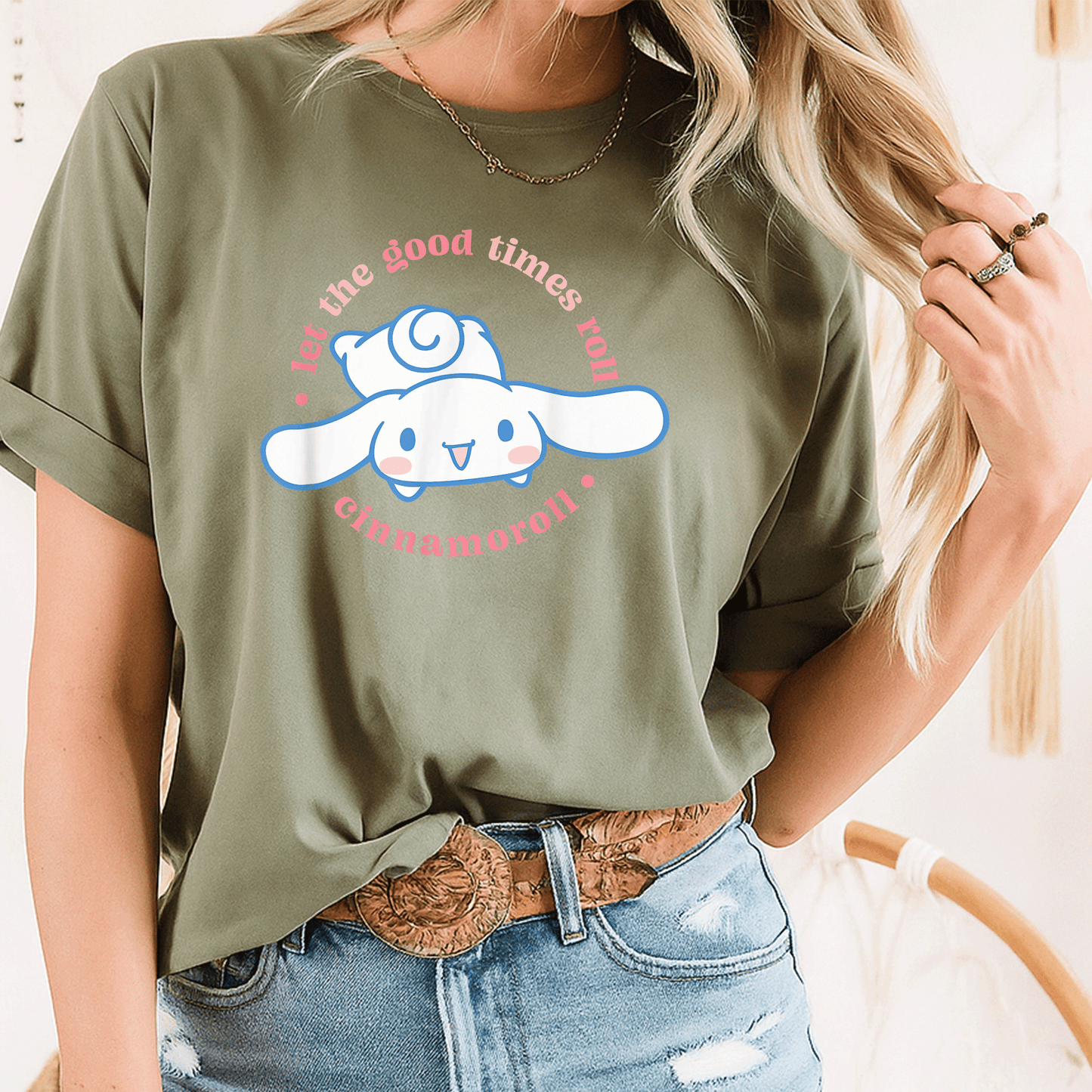 Cute Cinnamoroll Let the Good Times Roll T-Shirt for Fans – Adorable Graphic Tee Featuring Charming Cinnamoroll Design - 8