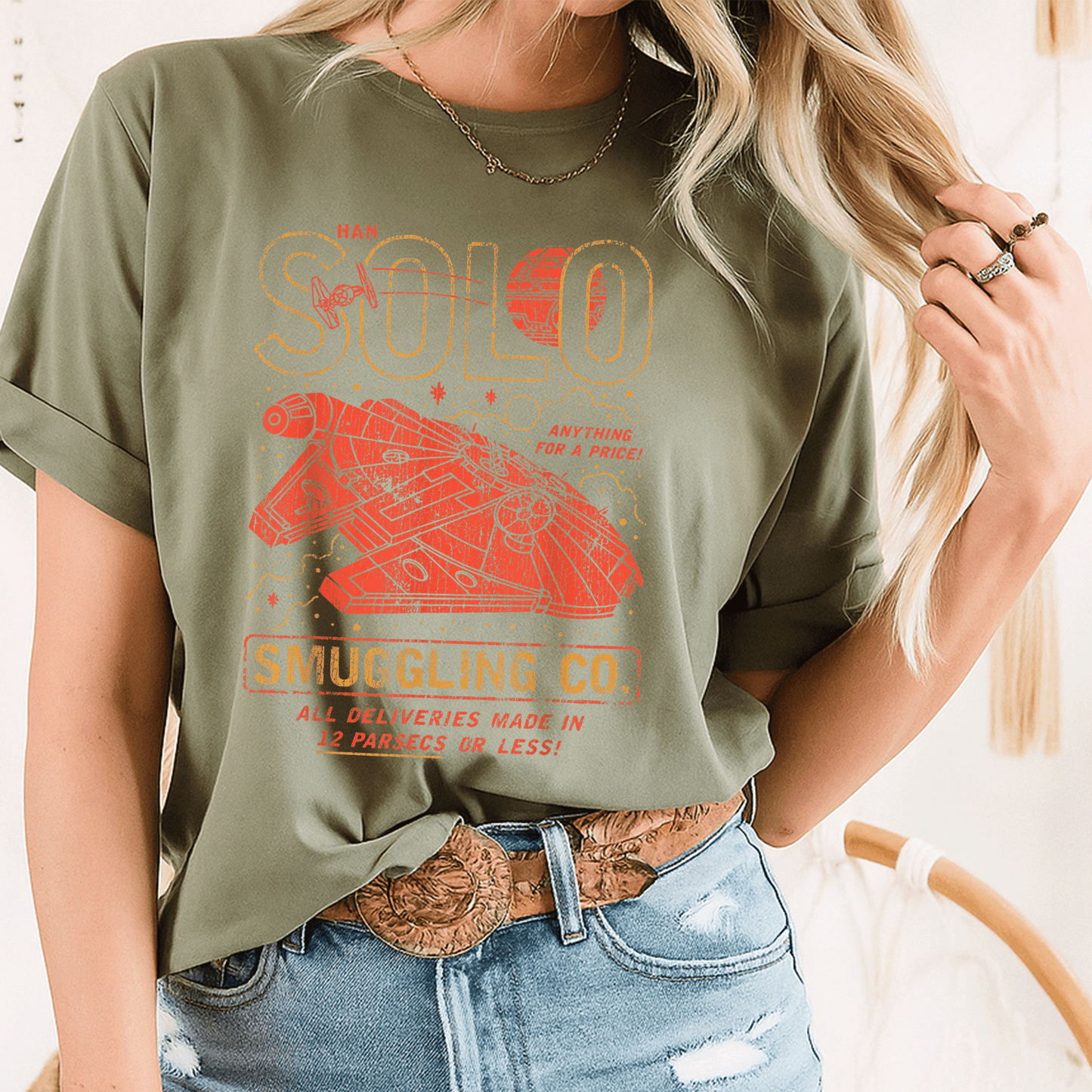 Star Wars Han Solo Smuggling Co T-Shirt Featuring Iconic Design for Fans of the Galaxy's Most Notorious Smuggler - 8