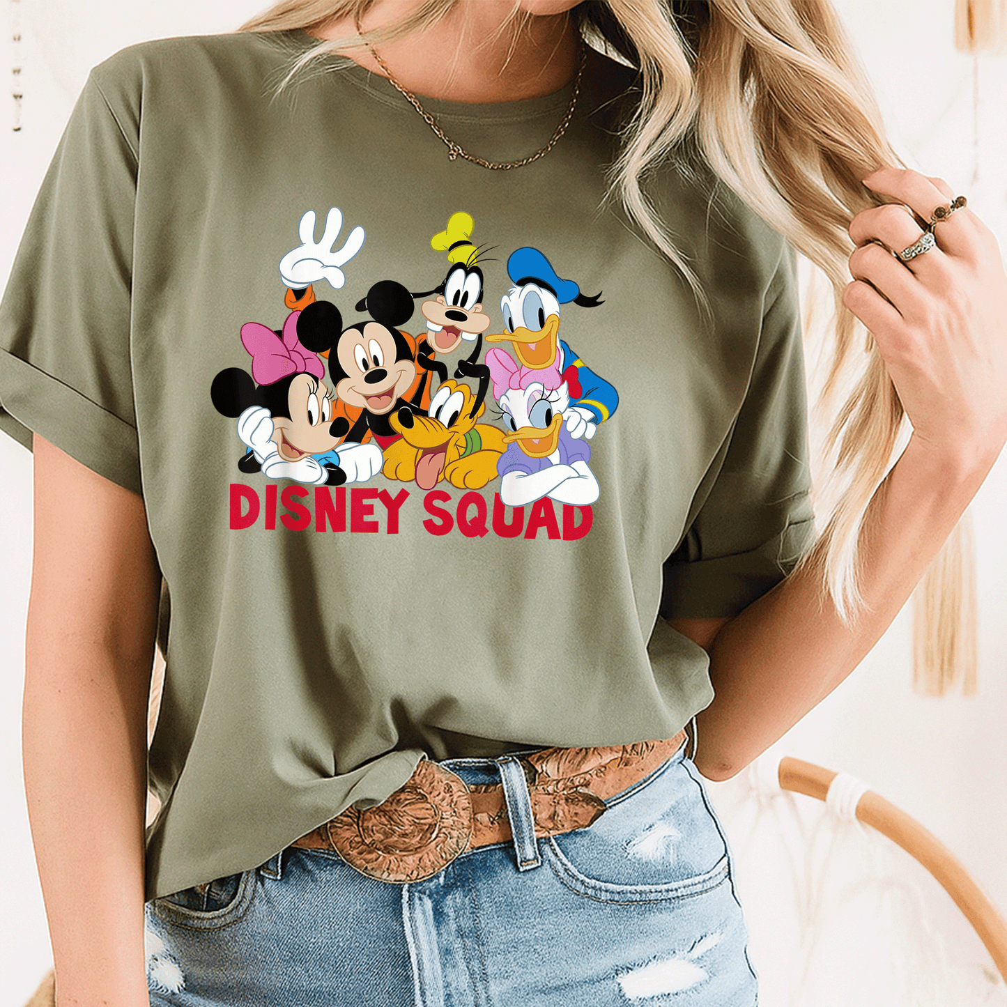 Disney Mickey and Friends Squad T-Shirt Fun Graphic Tee Featuring Classic Characters Perfect for Kids and Disney Fans - 8