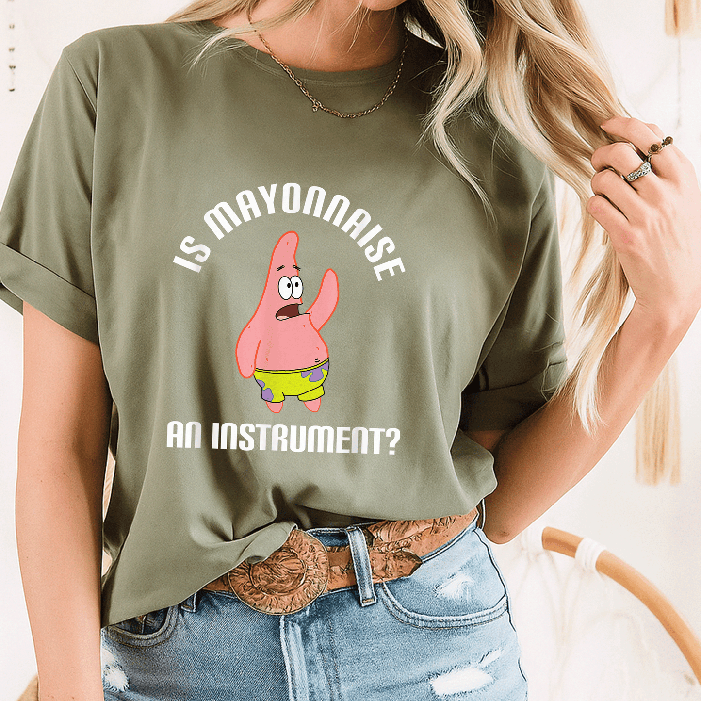 Mademark SpongeBob SquarePants Is Mayonnaise An Instrument T-Shirt Perfect for Fans of Fun and Whimsical Cartoon Apparel - 8