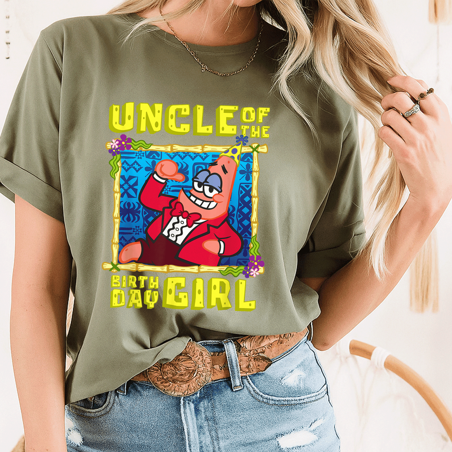 SpongeBob SquarePants Uncle Gift T-Shirt - Fun Patrick Design for Birthday Celebrations Perfect for the Special Uncle - 8