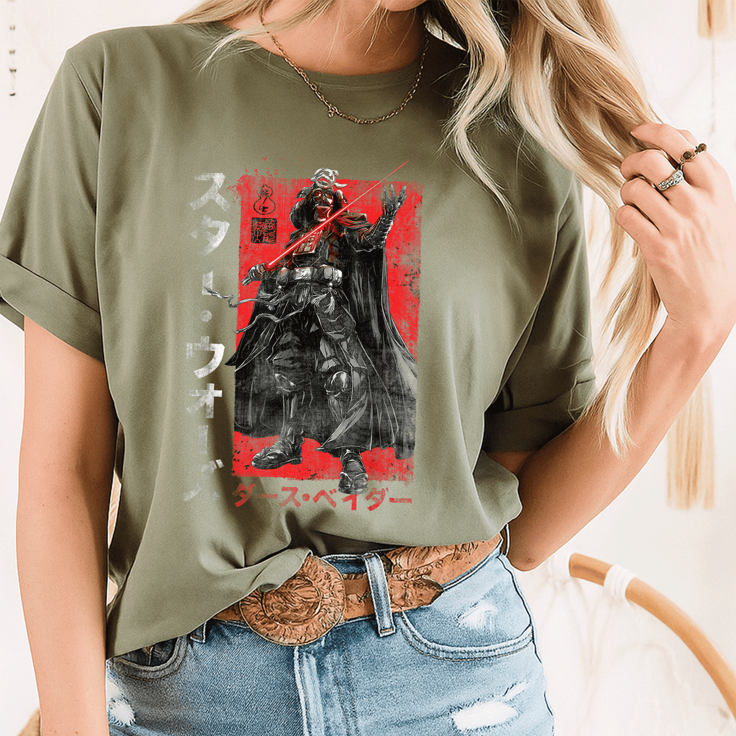 Star Wars Visions Samurai Vader T-Shirt - Unique Anime Style Design for Star Wars Fans and Samurai Enthusiasts - 8