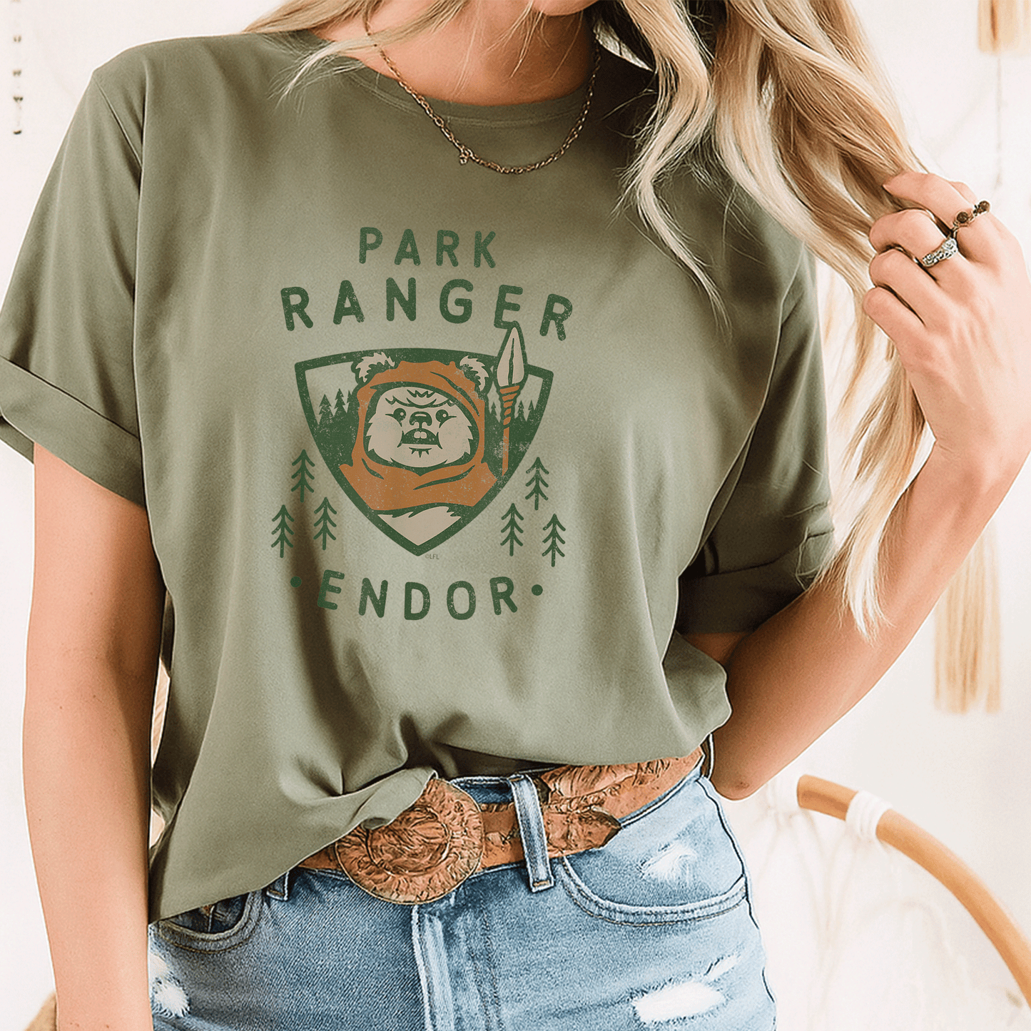 Star Wars Ewok Park Ranger Endor T-Shirt Featuring Unique Artwork - Perfect Gift for Fans and Outdoor Lovers! - 8