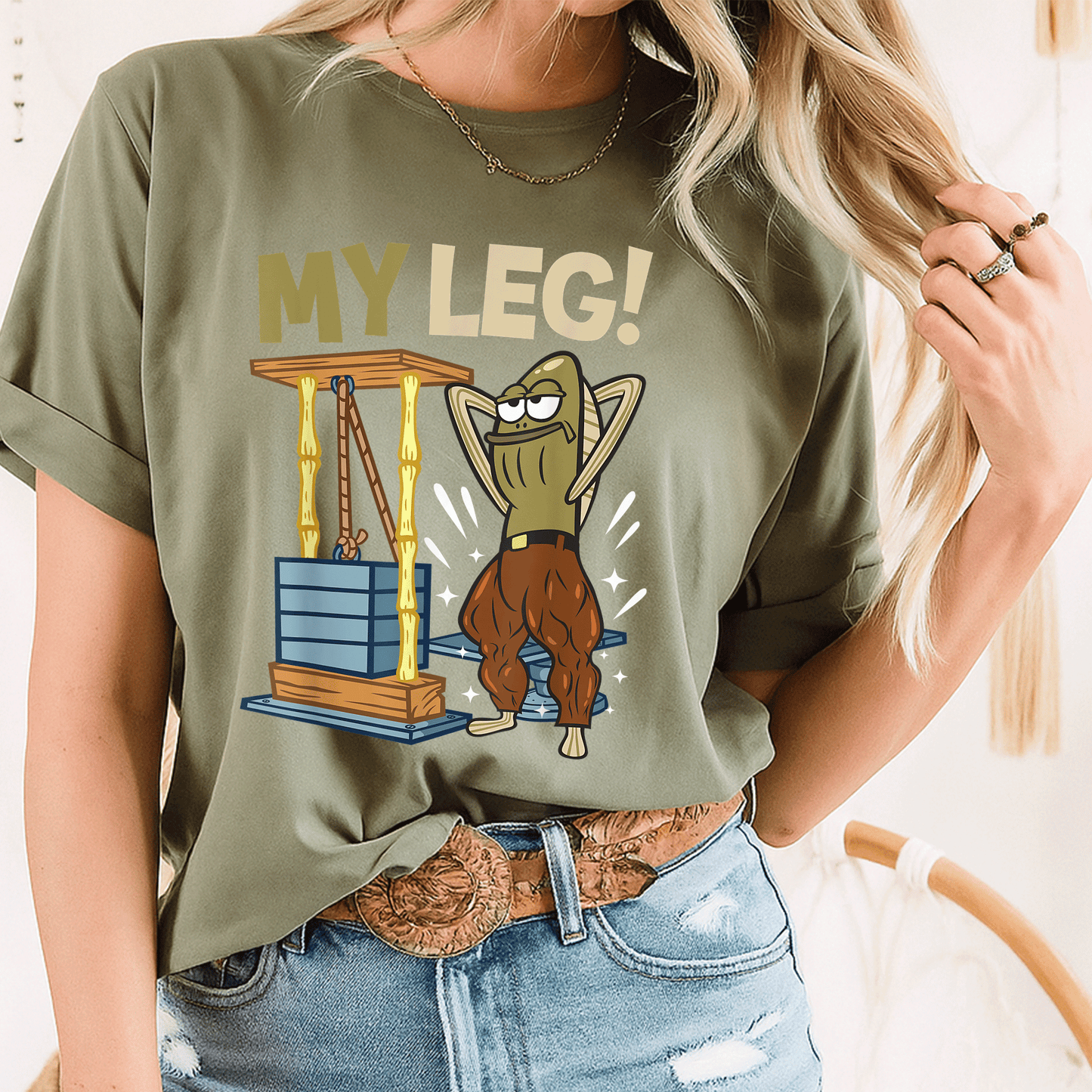 Mademark x SpongeBob SquarePants Funny Legs Day T-Shirt - Bodybuilding Inside Joke for Gym Lovers and Spongebob Fans - 8