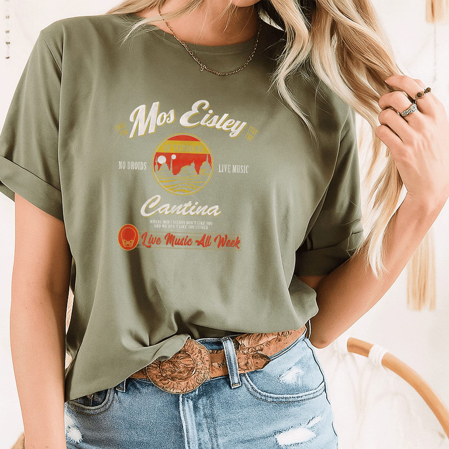 Star Wars Mos Eisley Cantina Live Music All Week T-Shirt Fun Design for Fans of the Classic Space Adventure Series - 8