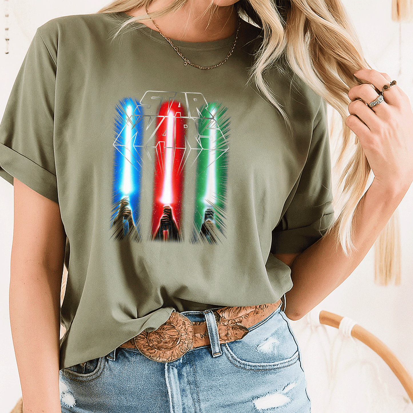 Star Wars Classic Epic Lightsabers Jedi Force Logo T-Shirt for Fans – Cool Graphic Tee for Movie Lovers and Collectors - 8