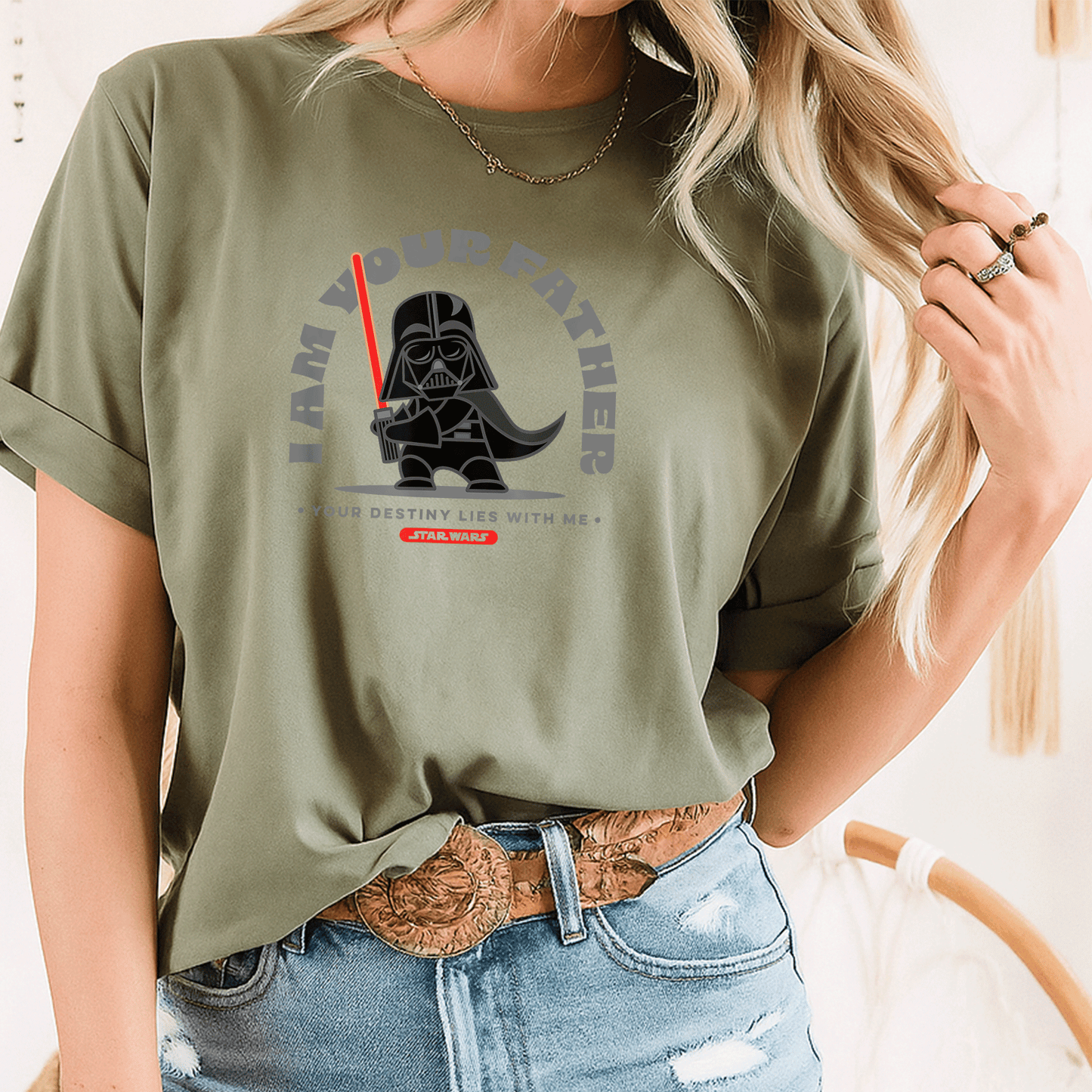 Stand Strong with the Amazon Essentials Star Wars Darth Vader T-Shirt 'I Am Your Father' - Perfect for Fans and Collectors! - 8