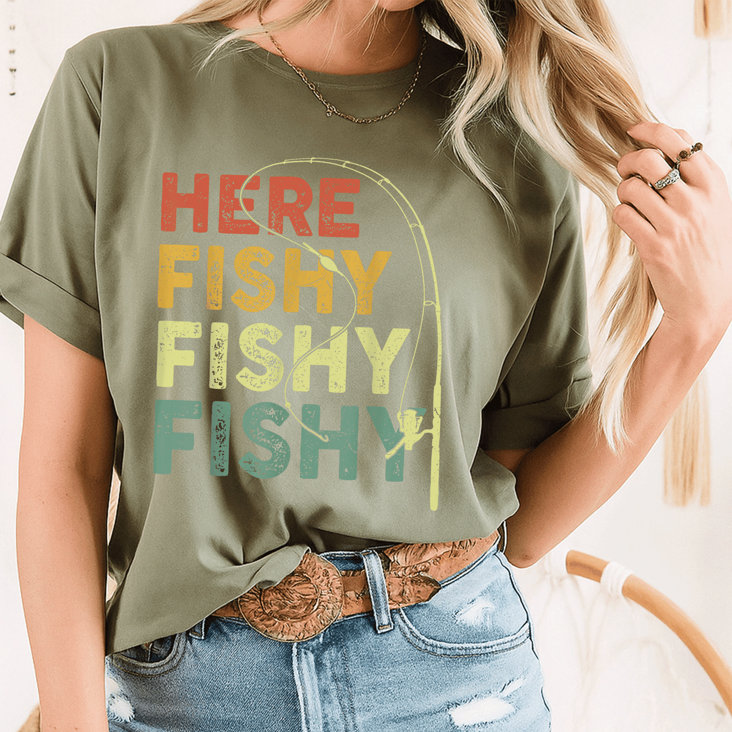 Funny Here-Fishy Shirt for Fishing Enthusiasts, Bass Fish Design T-Shirt for Dads, Kids, Boys, and Men - Great Gift Idea! - 8