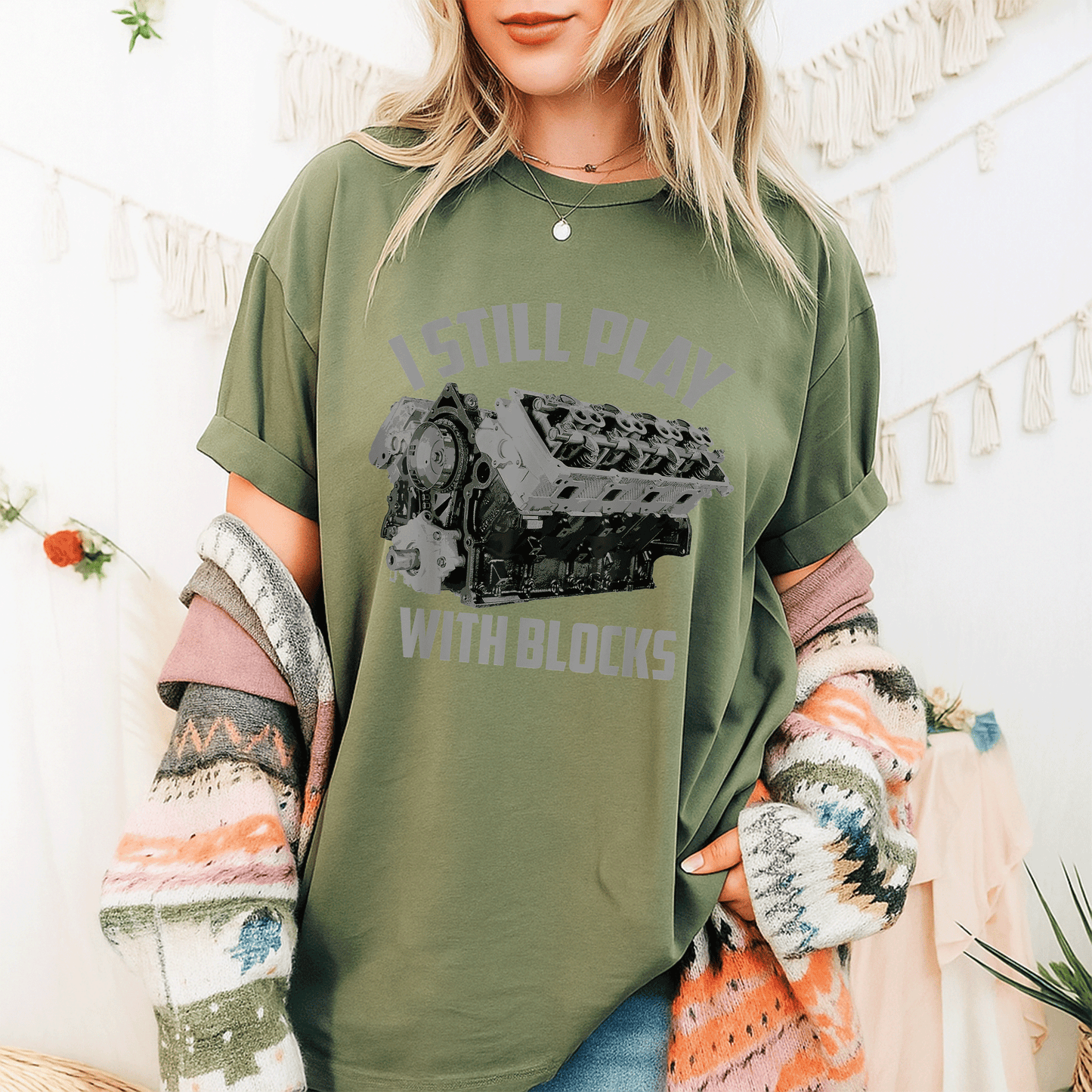 I Still Play With Blocks Racing Shirt | Fun Maintenance Man Gift T-Shirt for Proud Builders and Racing Enthusiasts - 9