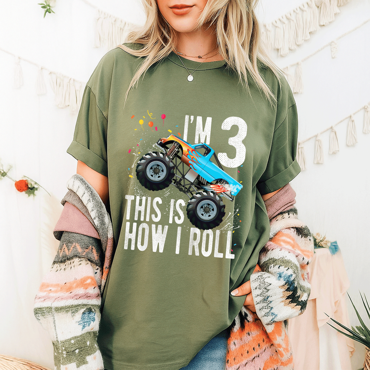 Cute Monster Truck Car T-Shirt for 3 Year Old Boys - Perfect 3rd Birthday Gift for Little Adventure Lovers! - 9