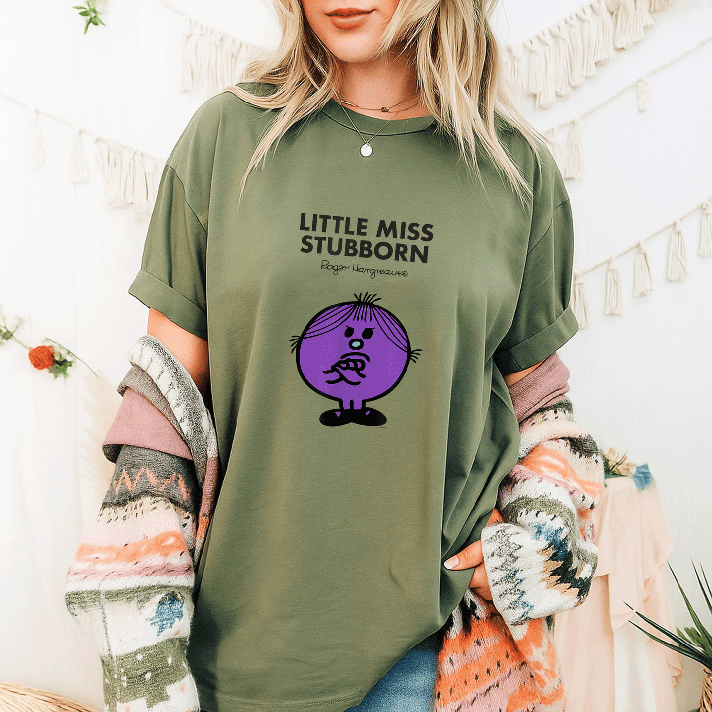 Mr Men Little Miss Stubborn T-Shirt for Kids Fun Colorful Design with Playful Illustration Perfect Gift for Young Readers - 9
