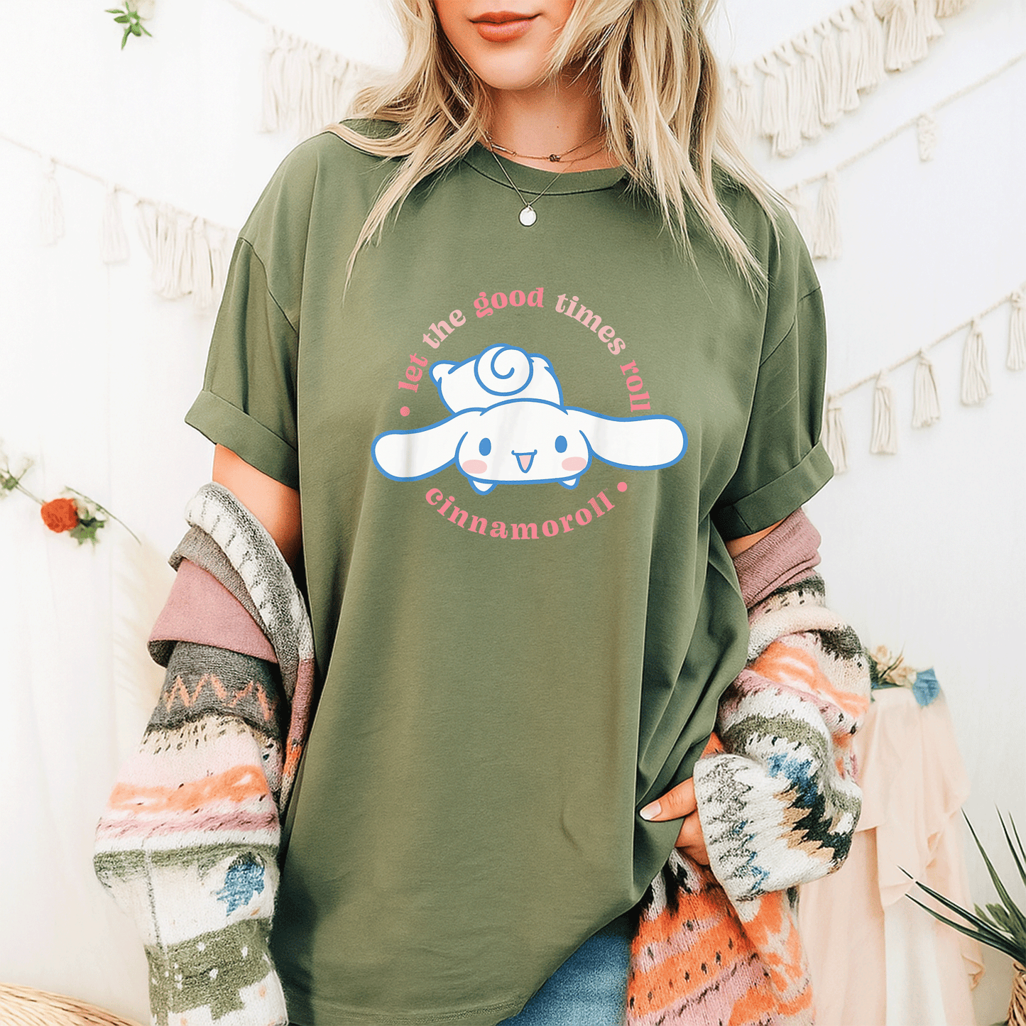 Cute Cinnamoroll Let the Good Times Roll T-Shirt for Fans – Adorable Graphic Tee Featuring Charming Cinnamoroll Design - 9