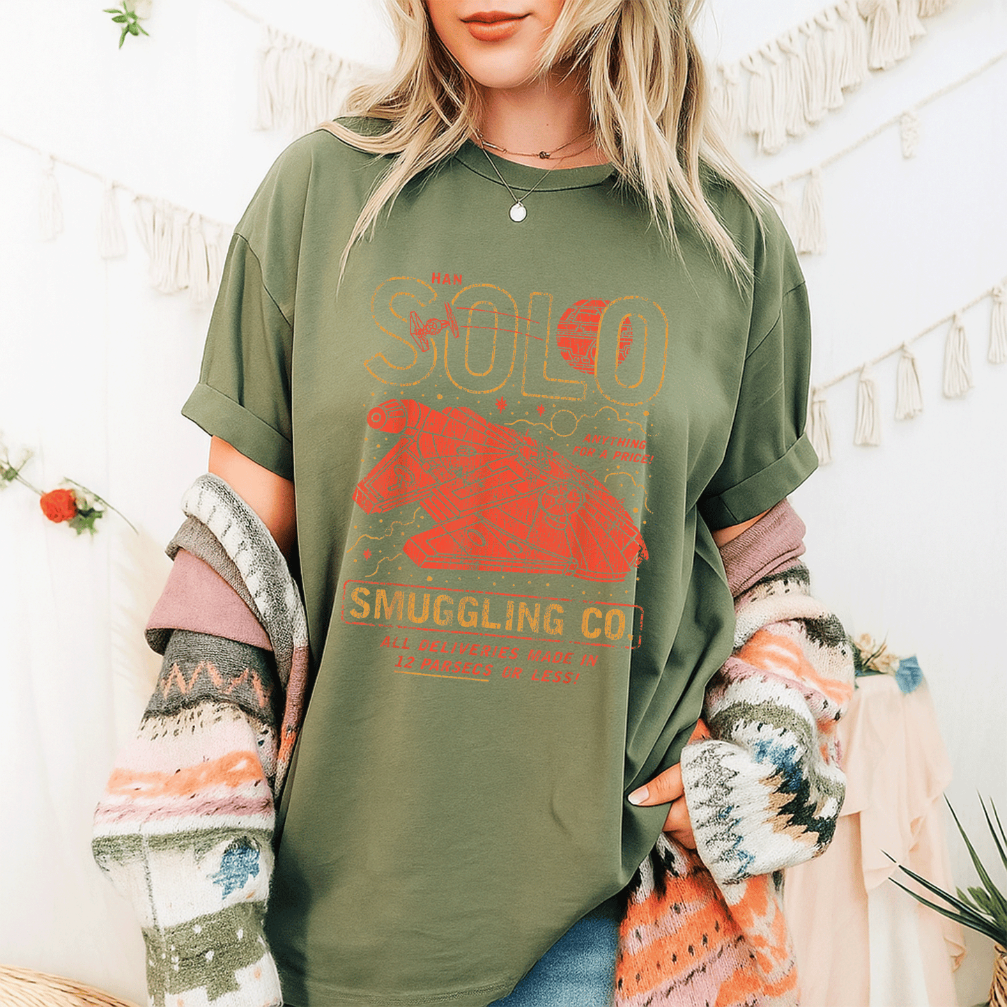 Star Wars Han Solo Smuggling Co T-Shirt Featuring Iconic Design for Fans of the Galaxy's Most Notorious Smuggler - 9