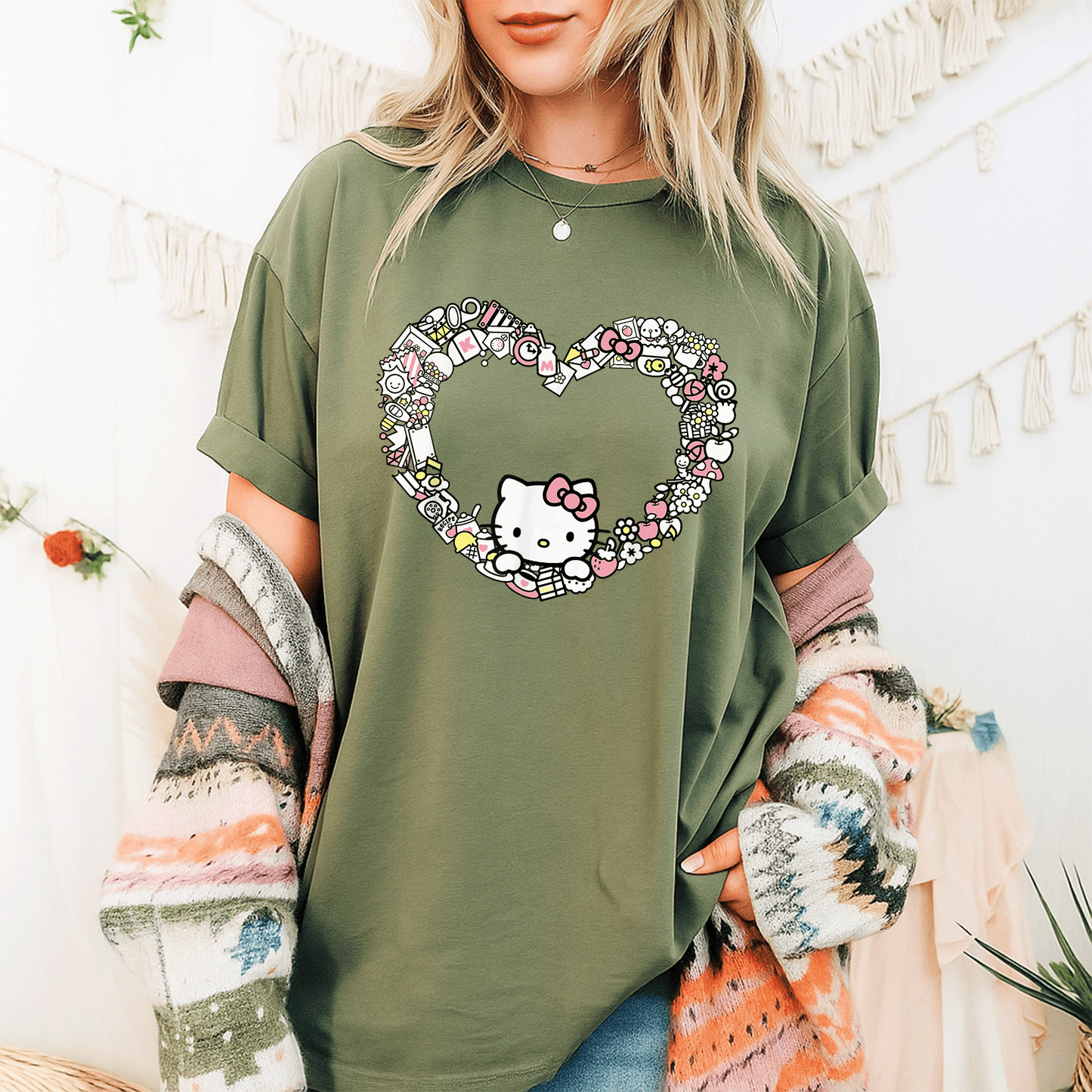 Cute Hello Kitty Heart Favorite Things T-Shirt for Fans, Perfect Gift for Kids and Adults, Adorable Design in Soft Cotton - 9