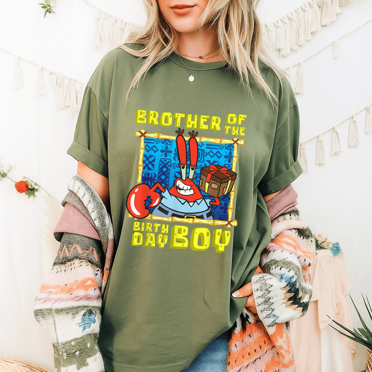 Mademark SpongeBob SquarePants T-Shirt for Boys - Celebrate with Mr. Krabs and the Birthday Boy in Style! - 9
