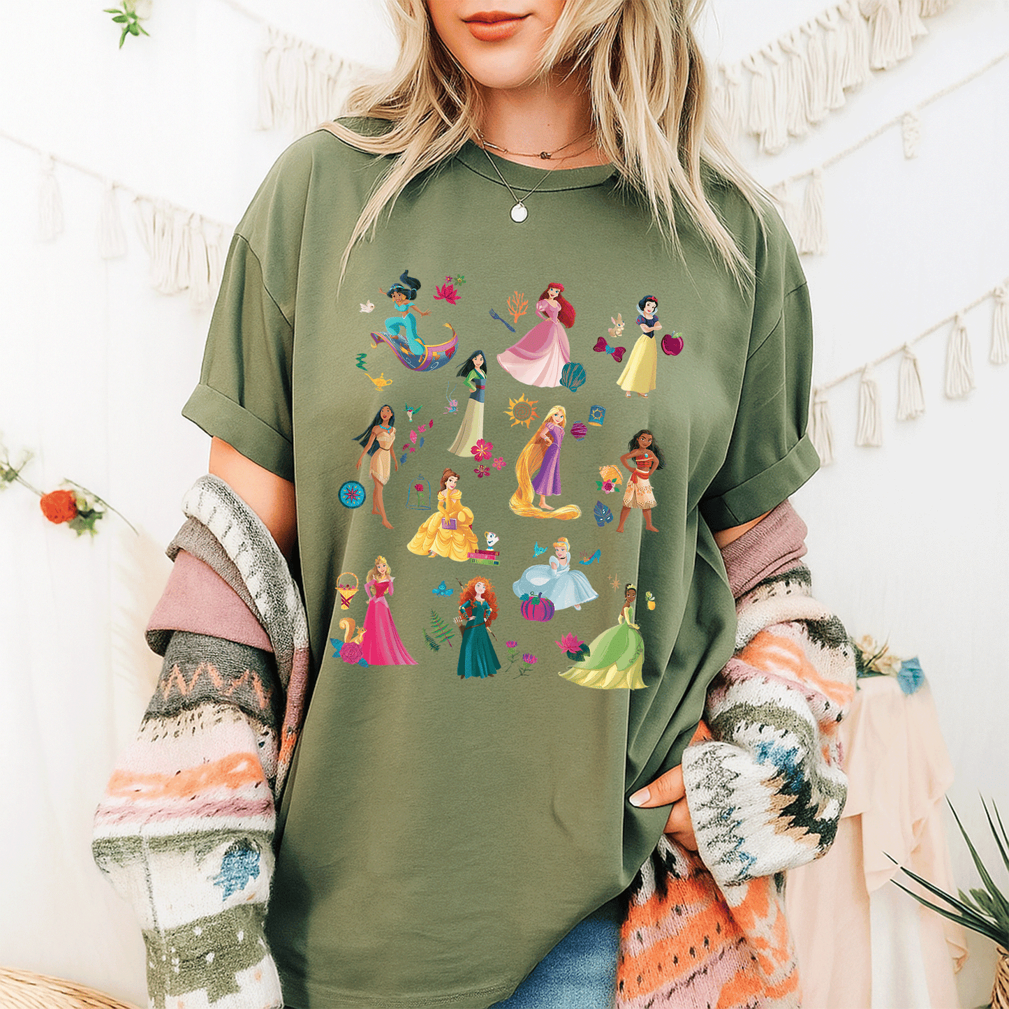 Disney Princess Magical Print T-Shirt for Girls Featuring Enchanting Designs of Beloved Characters - Perfect for Everyday Adventure - 9