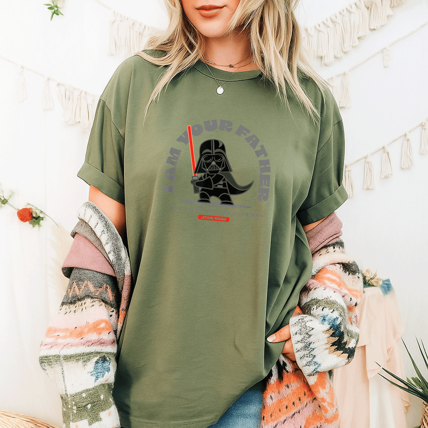 Stand Strong with the Amazon Essentials Star Wars Darth Vader T-Shirt 'I Am Your Father' - Perfect for Fans and Collectors! - 9