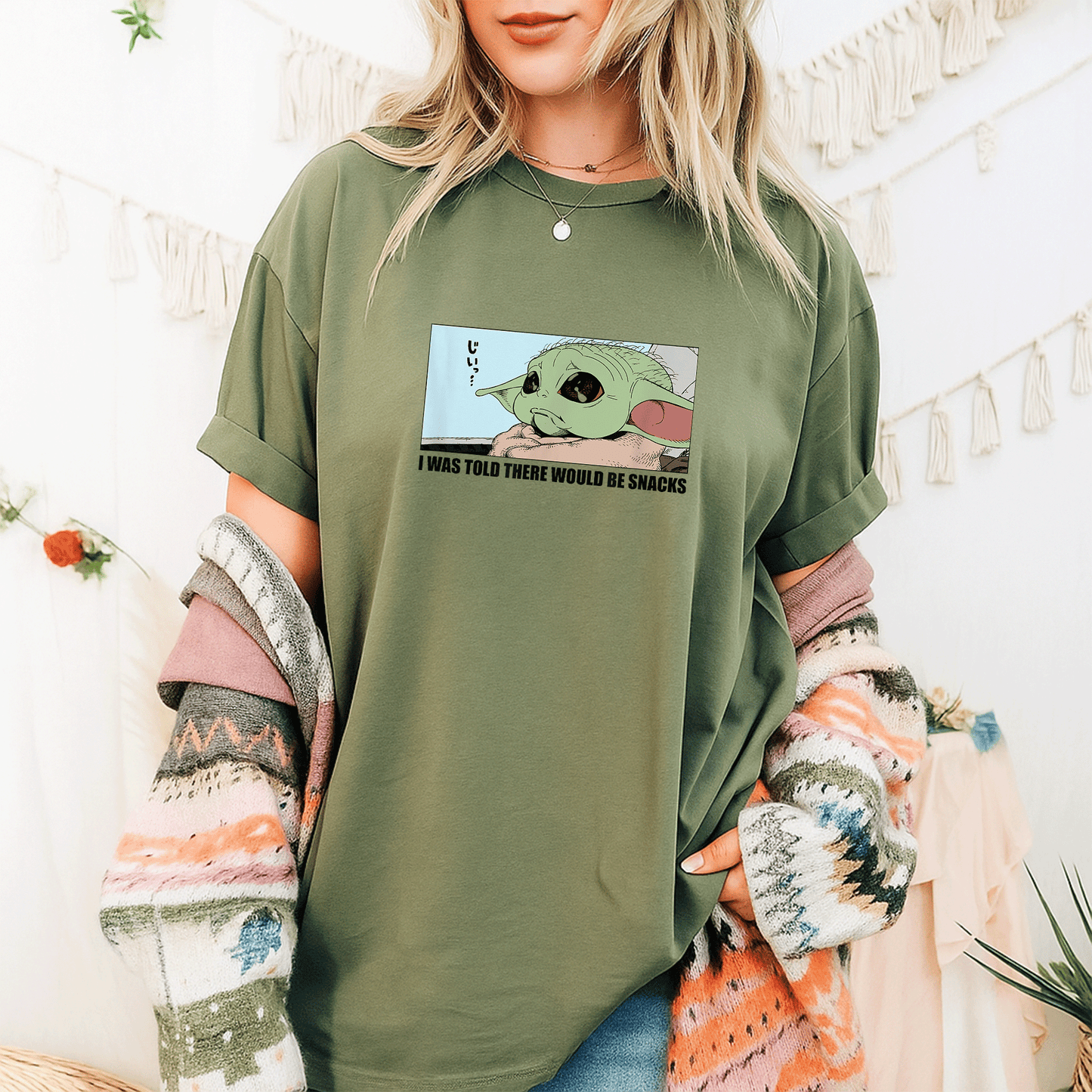 Cute Grogu Wants Snacks T-Shirt from Amazon Essentials The Mandalorian – Adorable Graphic Tee for Star Wars Fans and Collectors - 9