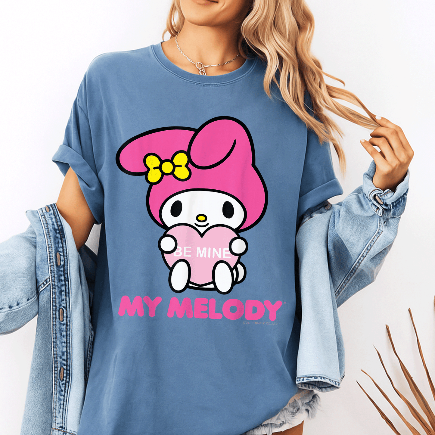 Cute My Melody Be Mine Valentine Tee Perfect for Lovebirds and Sanrio Fans Cute and Cozy Heart Design for Valentine's Day - 10