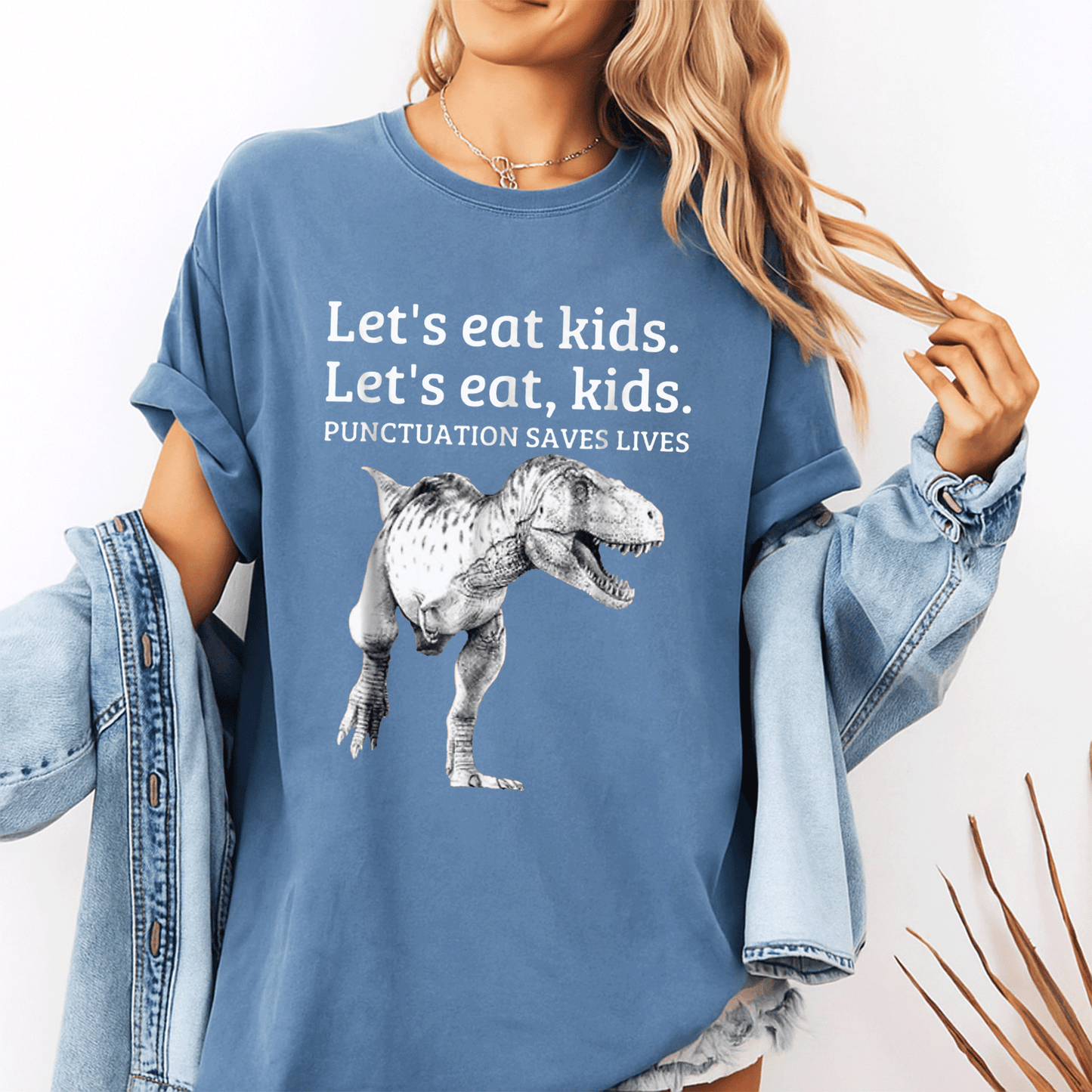 Funny Let's Eat Kids Grammar T-Shirt - Punctuation Saves Lives Design for Grammar Lovers and Teachers - 10