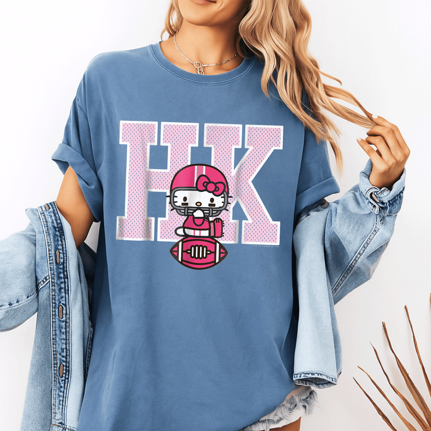 Cute Hello Kitty Football Spirit Tee Shirt for Kids, Fun Sports Design, Perfect Gift for Young Fans, Comfortable and Stylish - 10