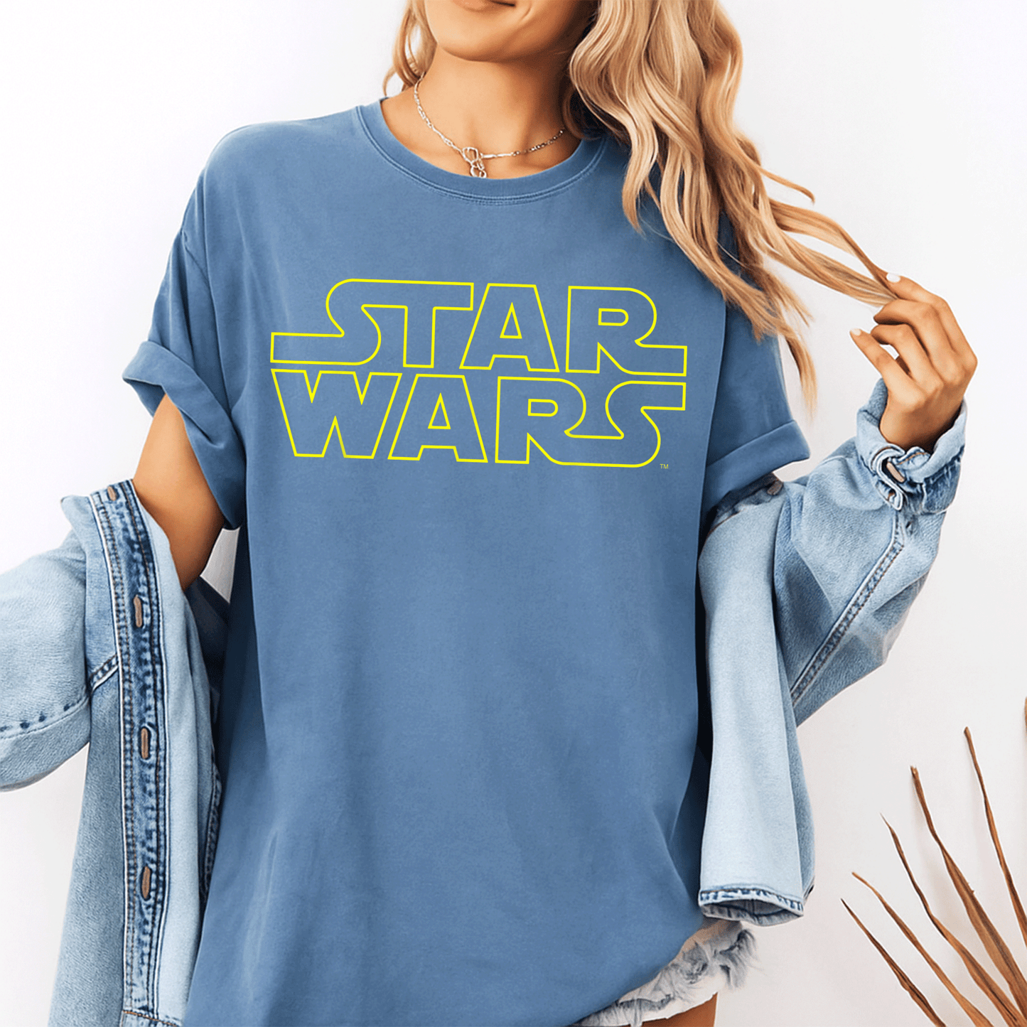Star Wars Simple Logo Outline Graphic T-Shirt for Fans, Classic Design, Comfortable Fit, Perfect Gift for Sci-Fi Lovers - 10