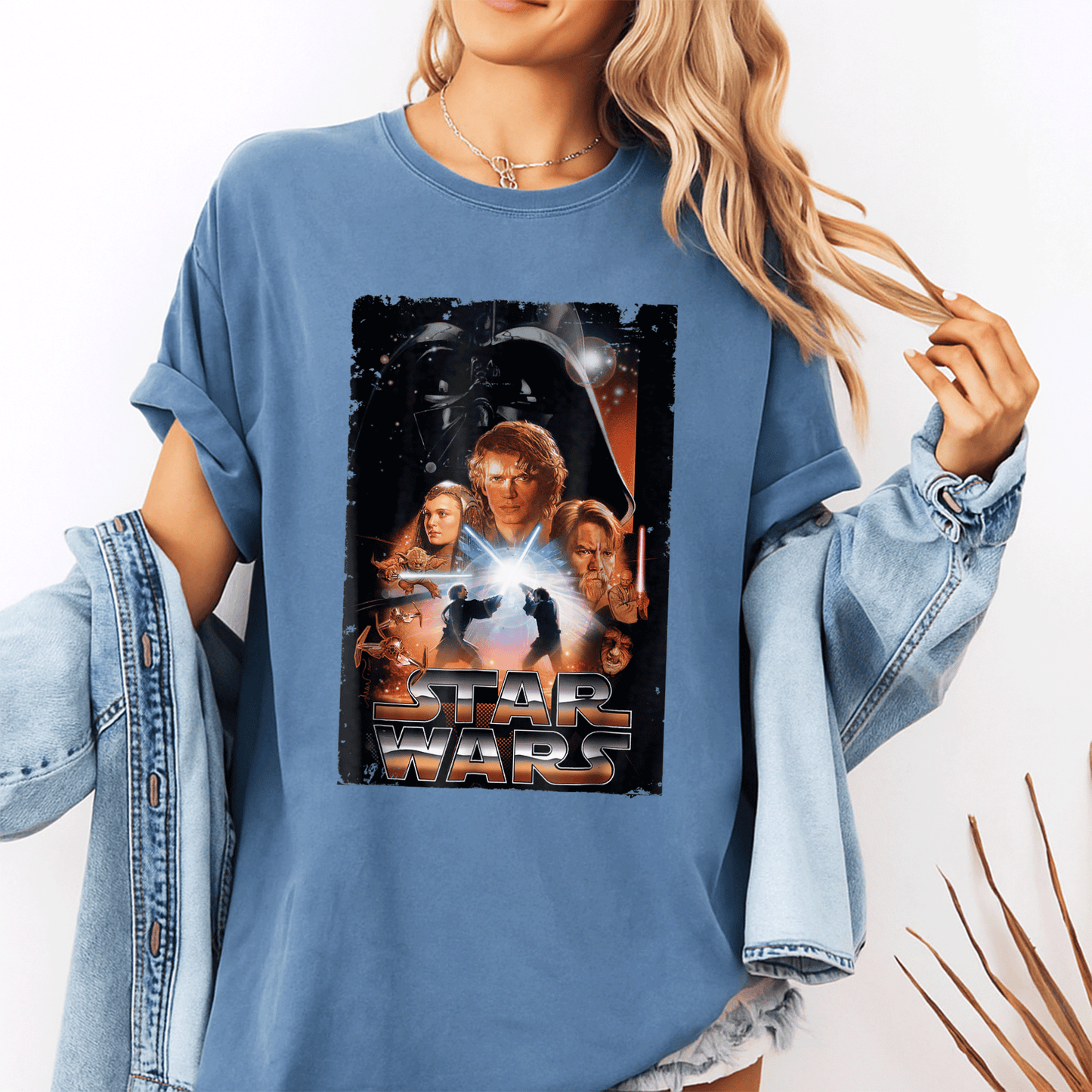 Star Wars Revenge of the Sith Graphic T-Shirt Featuring Iconic Movie Poster Design for Fans and Collectors - 10