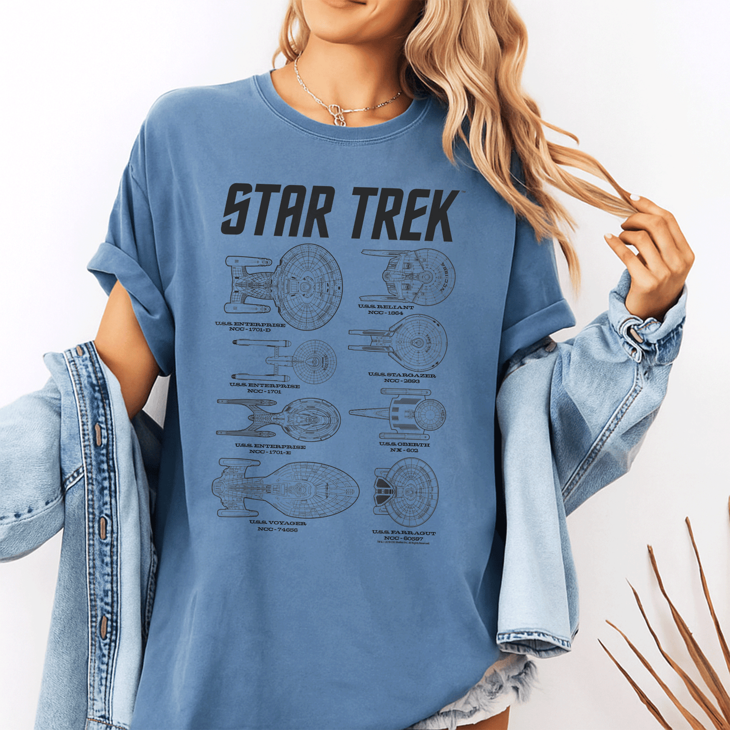 Stylish Star Trek Next Generation Ships Graphic T-Shirt for Fans - Perfect for Sci-Fi Lovers and Trekkies - 10