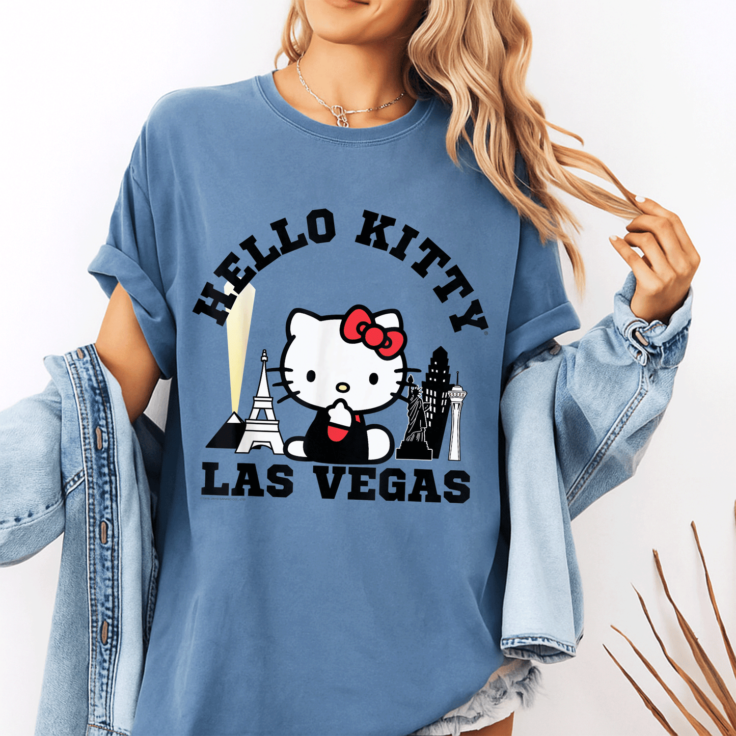 Cute Hello Kitty Viva Las Vegas Tee Shirt - Adorable Kitty Graphic Tee for Fun Lovers, Perfect for Trips or Casual Wear - 10