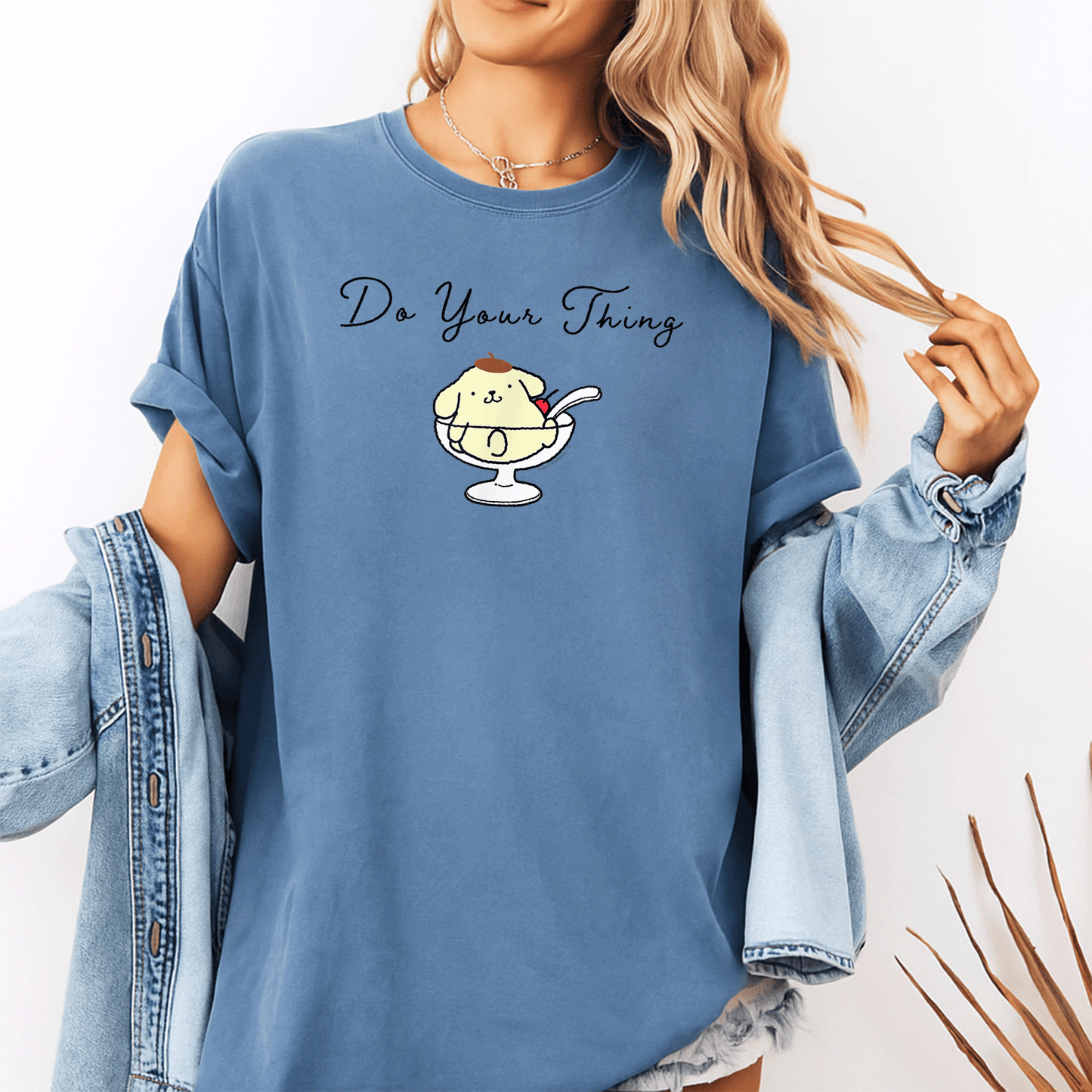 Pompompurin Do Your Thing T-Shirt - Cute and Comfy Sanrio Style Tee Featuring Adorable Pompompurin Design for Fans - 10