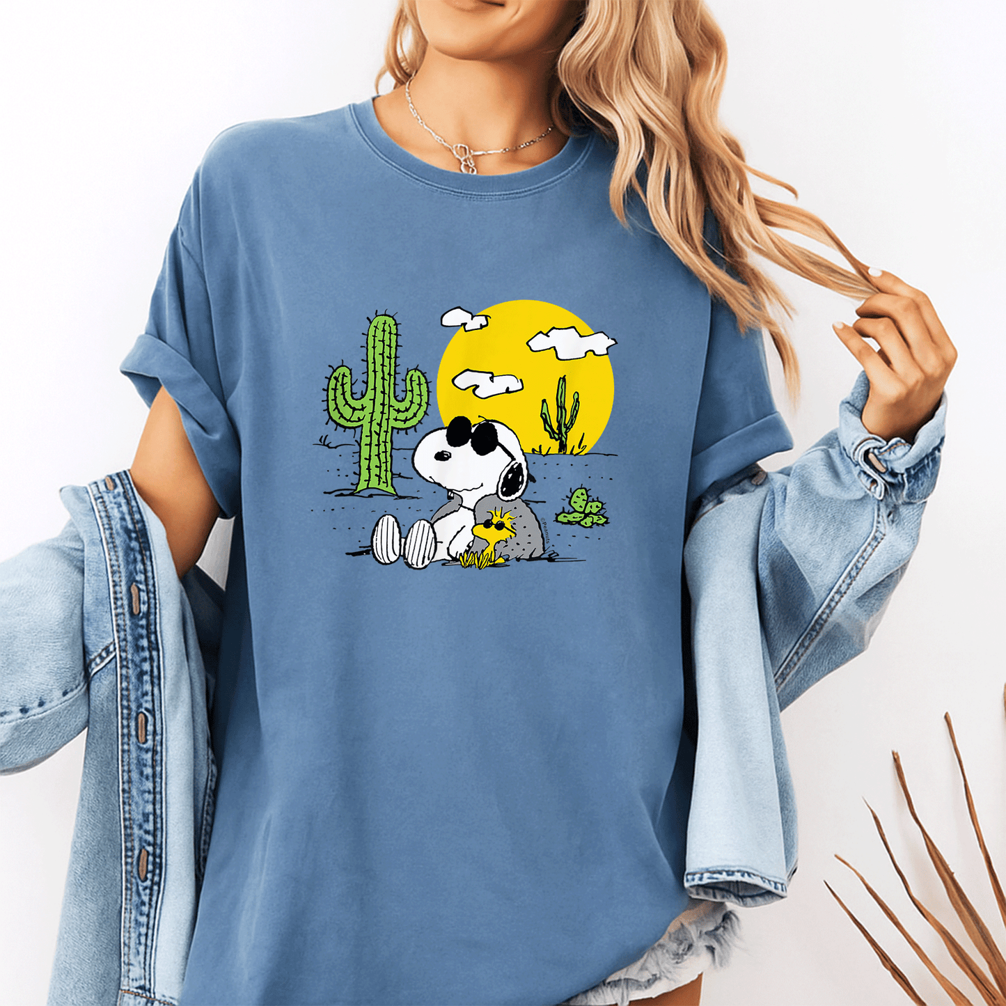 Snoopy and Woodstock Summer Adventure T-Shirt - Fun Peanuts Desert Graphic Tee for Fans of Classic Comics and Iconic Characters - 10