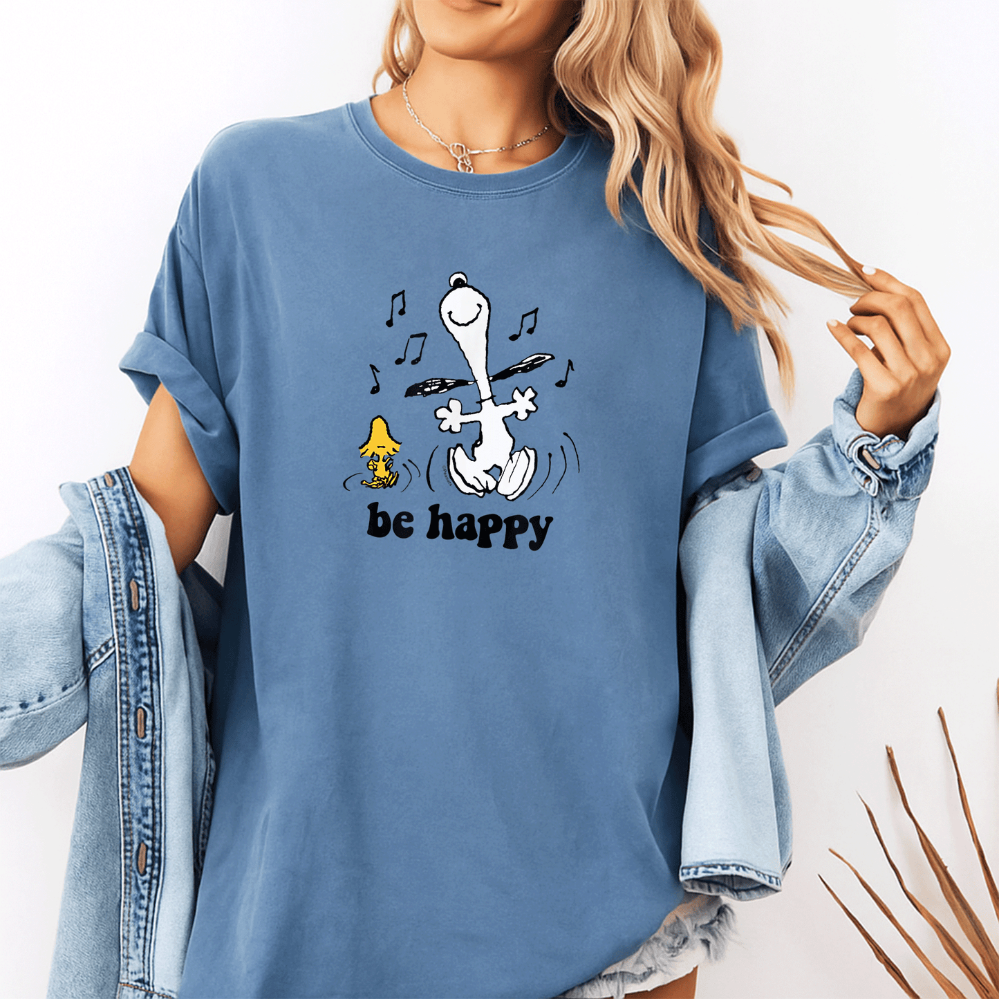 Peanuts Be Happy Dance T-Shirt Featuring Snoopy and Woodstock – Fun and Colorful Graphic Tee for Fans of All Ages - 10