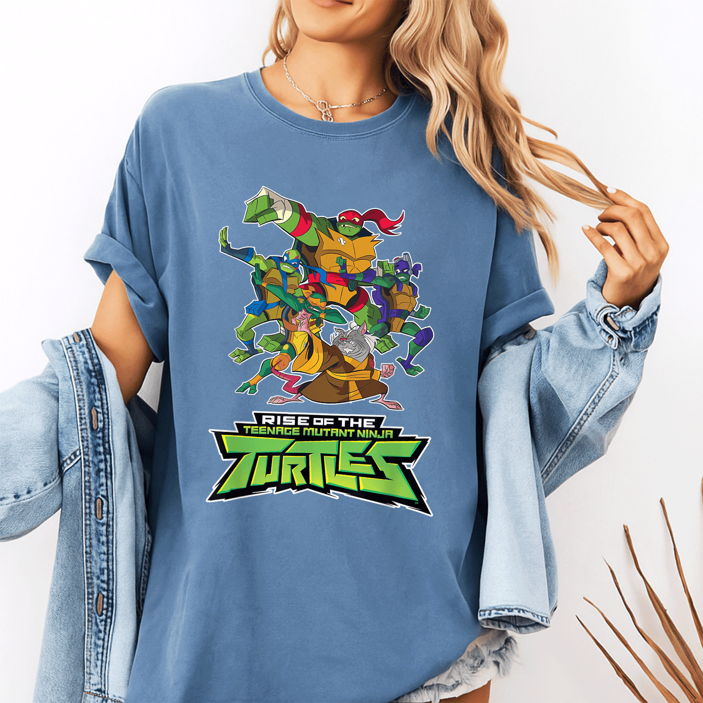 Mademark x Teenage Mutant Ninja Turtles Splinter & The Turtles Rise Graphic T-Shirt for Fans of Classic Animation Adventures - 10