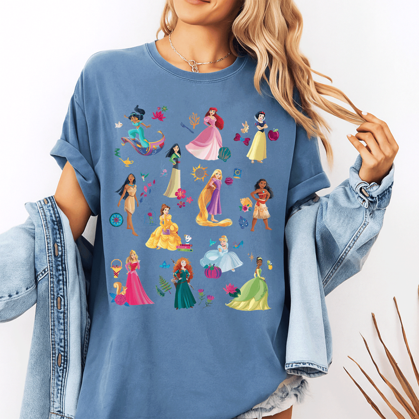 Disney Princess Magical Print T-Shirt for Girls Featuring Enchanting Designs of Beloved Characters - Perfect for Everyday Adventure - 10