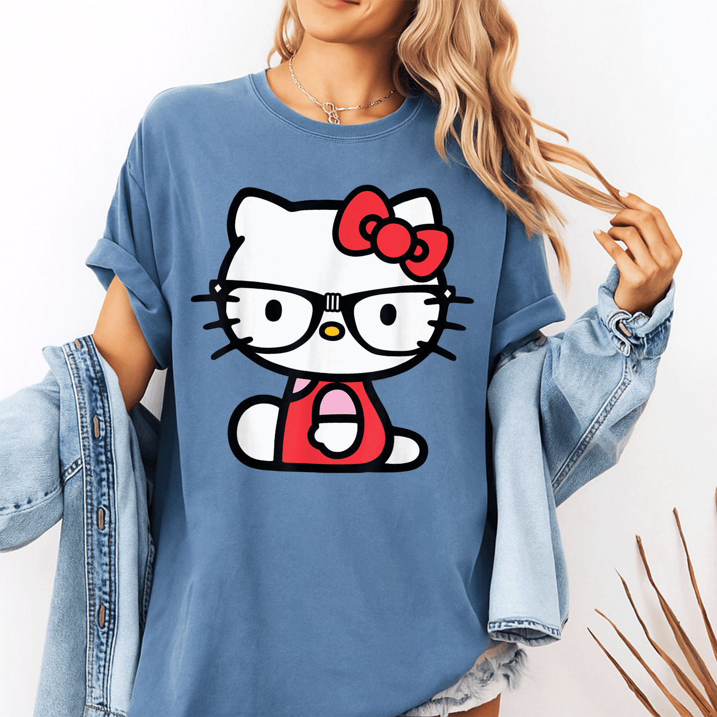 Cute Hello Kitty Nerd Glasses T-Shirt for Stylish Fans - Adorable Graphic Tee Perfect for Everyday Wear and Gift Ideas - 10