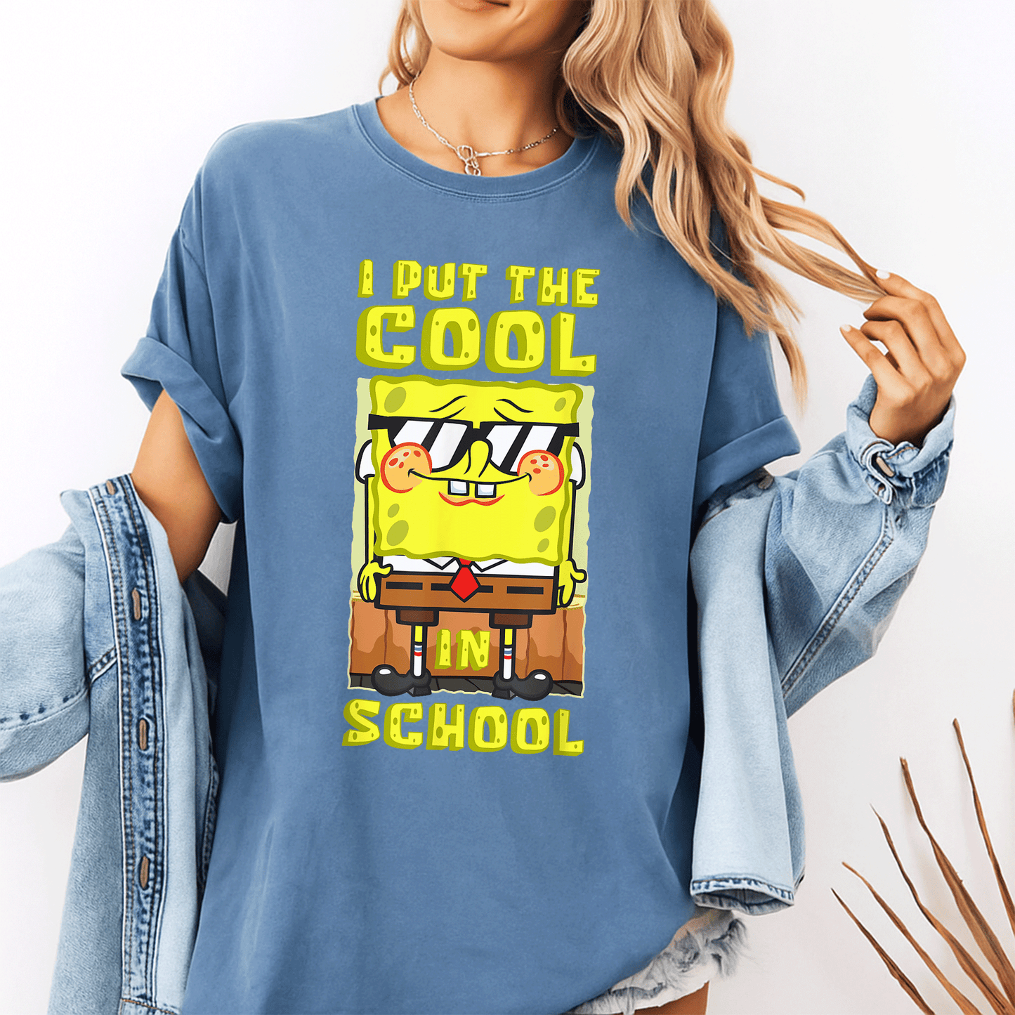Mademark x SpongeBob SquarePants Boys Gift T-Shirt - Cool Back To School Tee Featuring Fun SpongeBob Design for Kids - 10