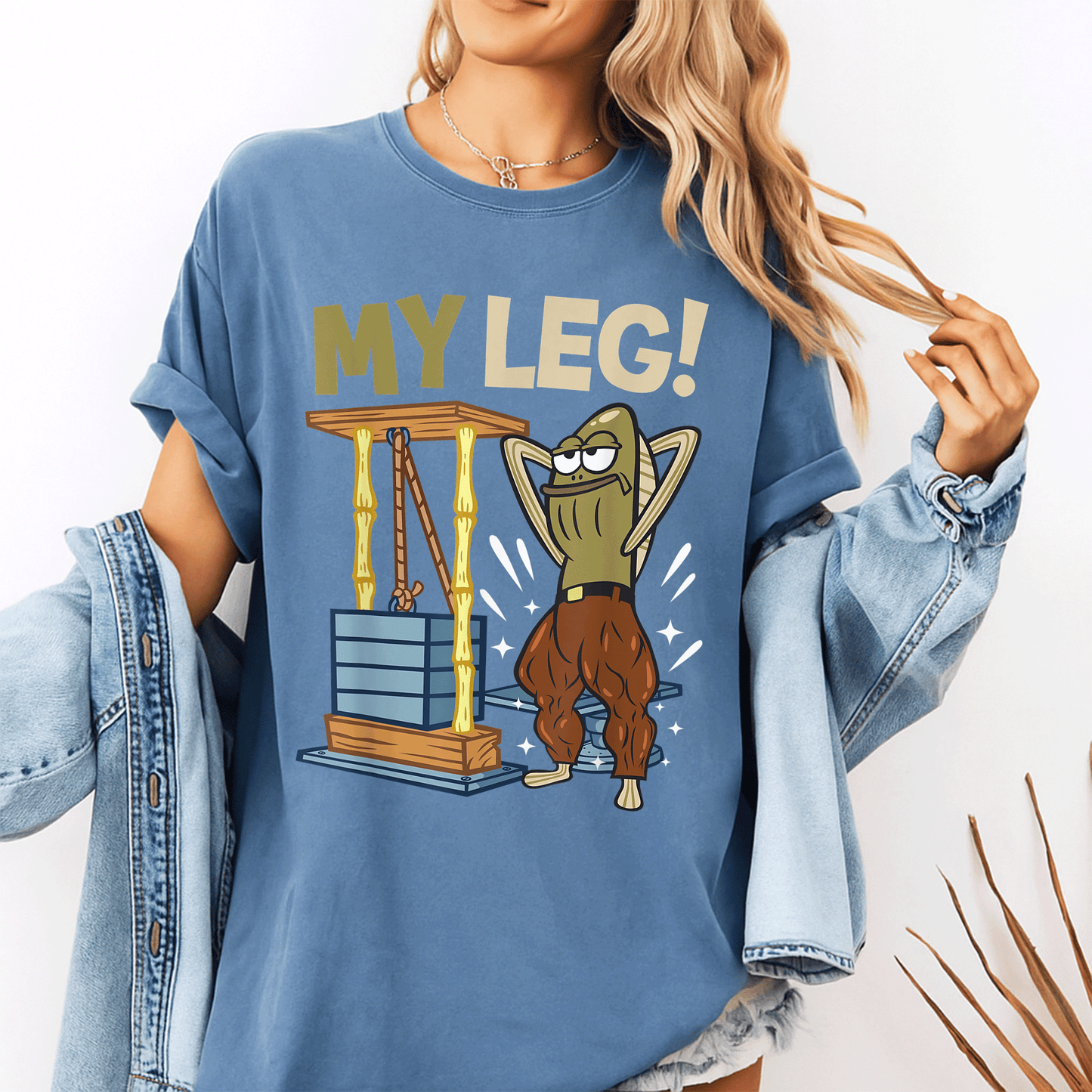Mademark x SpongeBob SquarePants Funny Legs Day T-Shirt - Bodybuilding Inside Joke for Gym Lovers and Spongebob Fans - 10
