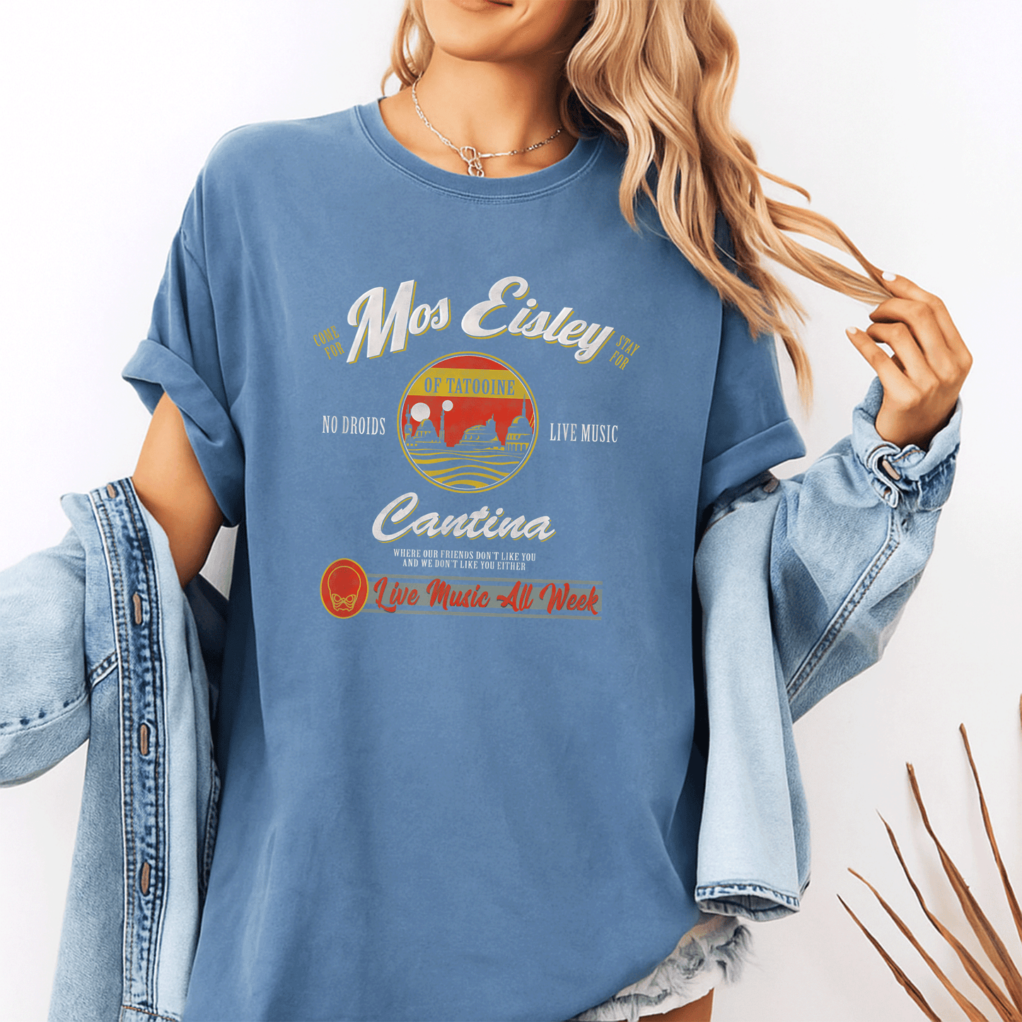 Star Wars Mos Eisley Cantina Live Music All Week T-Shirt Fun Design for Fans of the Classic Space Adventure Series - 10