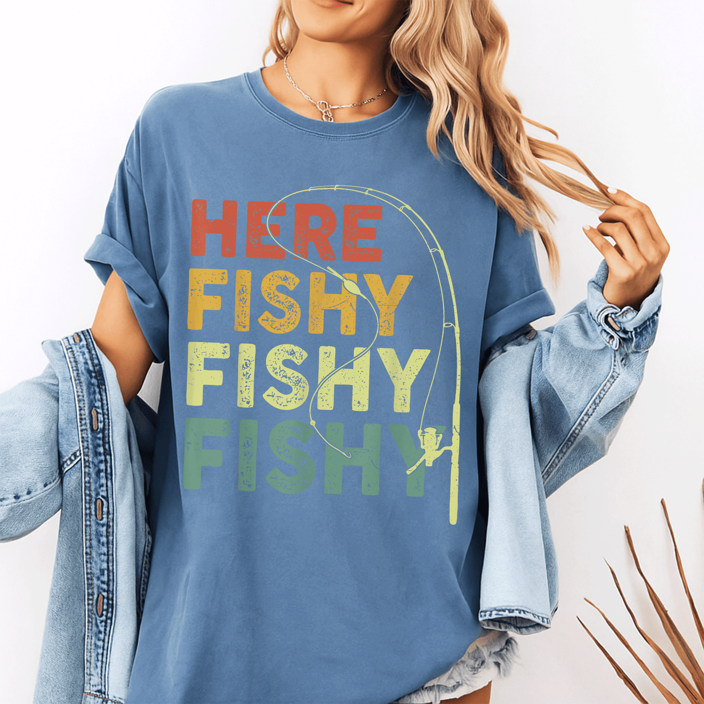 Funny Here-Fishy Shirt for Fishing Enthusiasts, Bass Fish Design T-Shirt for Dads, Kids, Boys, and Men - Great Gift Idea! - 10
