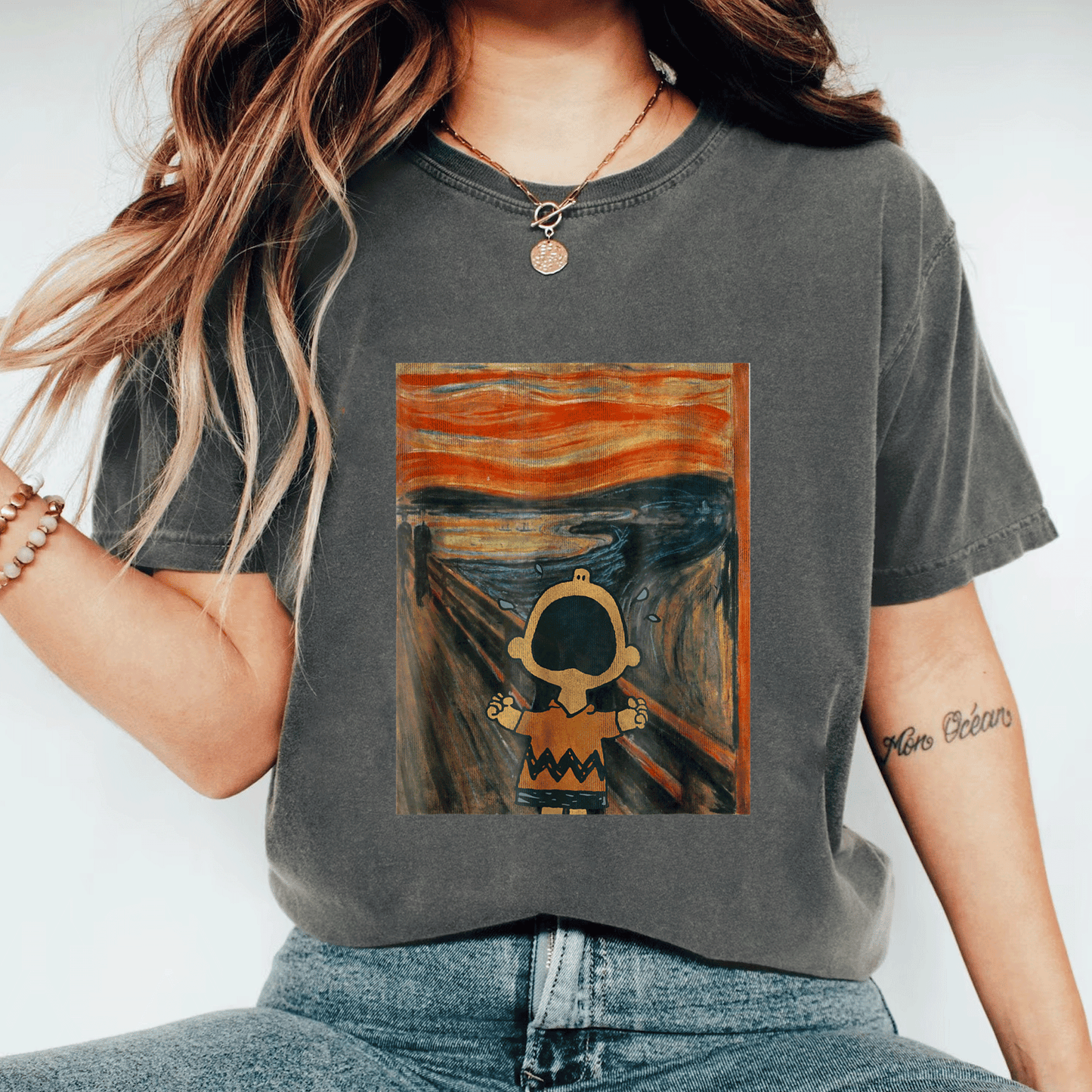 Charlie Scream Peanuts Artsy T-Shirt for Fans of Classic Comics Fun Unique Design Perfect Gift for Cartoon Lovers - 11
