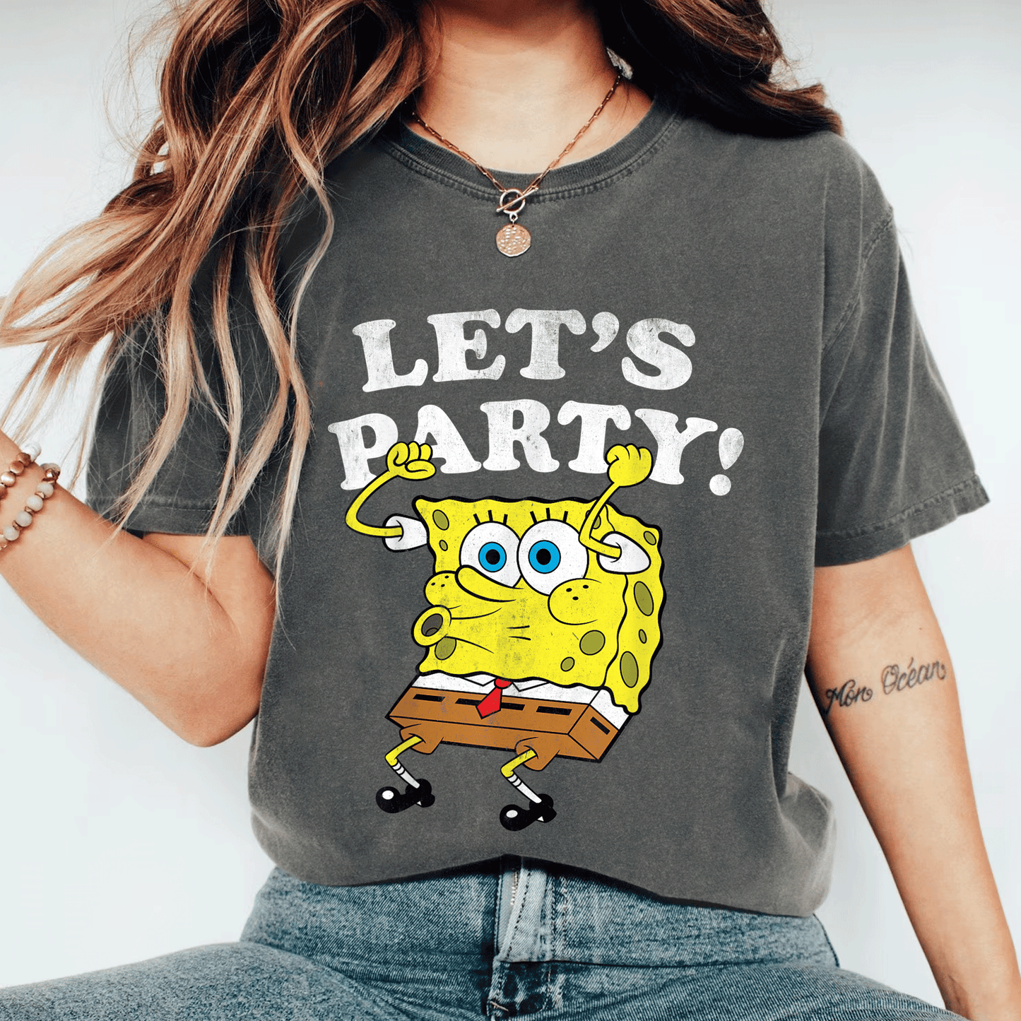 Spongebob Squarepants Lets Party T-Shirt Fun and Colorful Cartoon Design Perfect for Fans of All Ages and Celebrations - 11