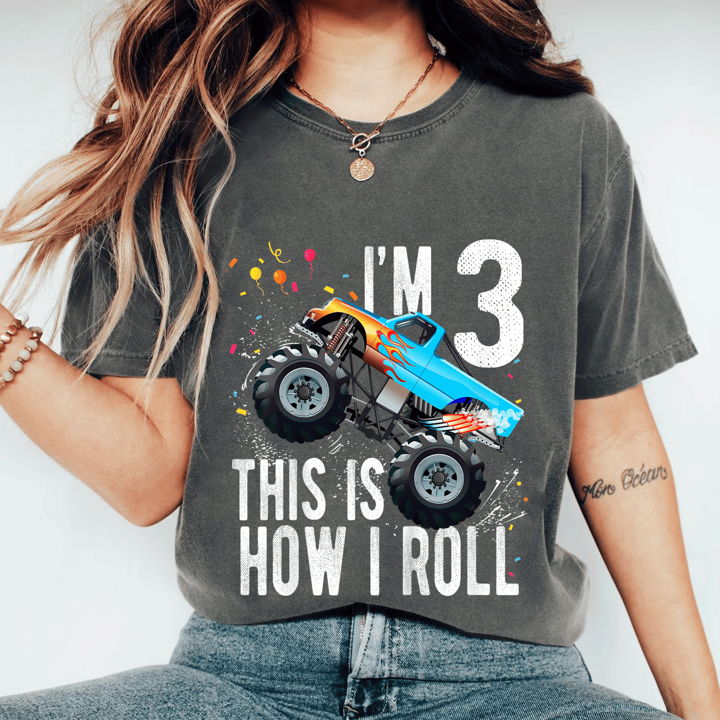 Cute Monster Truck Car T-Shirt for 3 Year Old Boys - Perfect 3rd Birthday Gift for Little Adventure Lovers! - 11