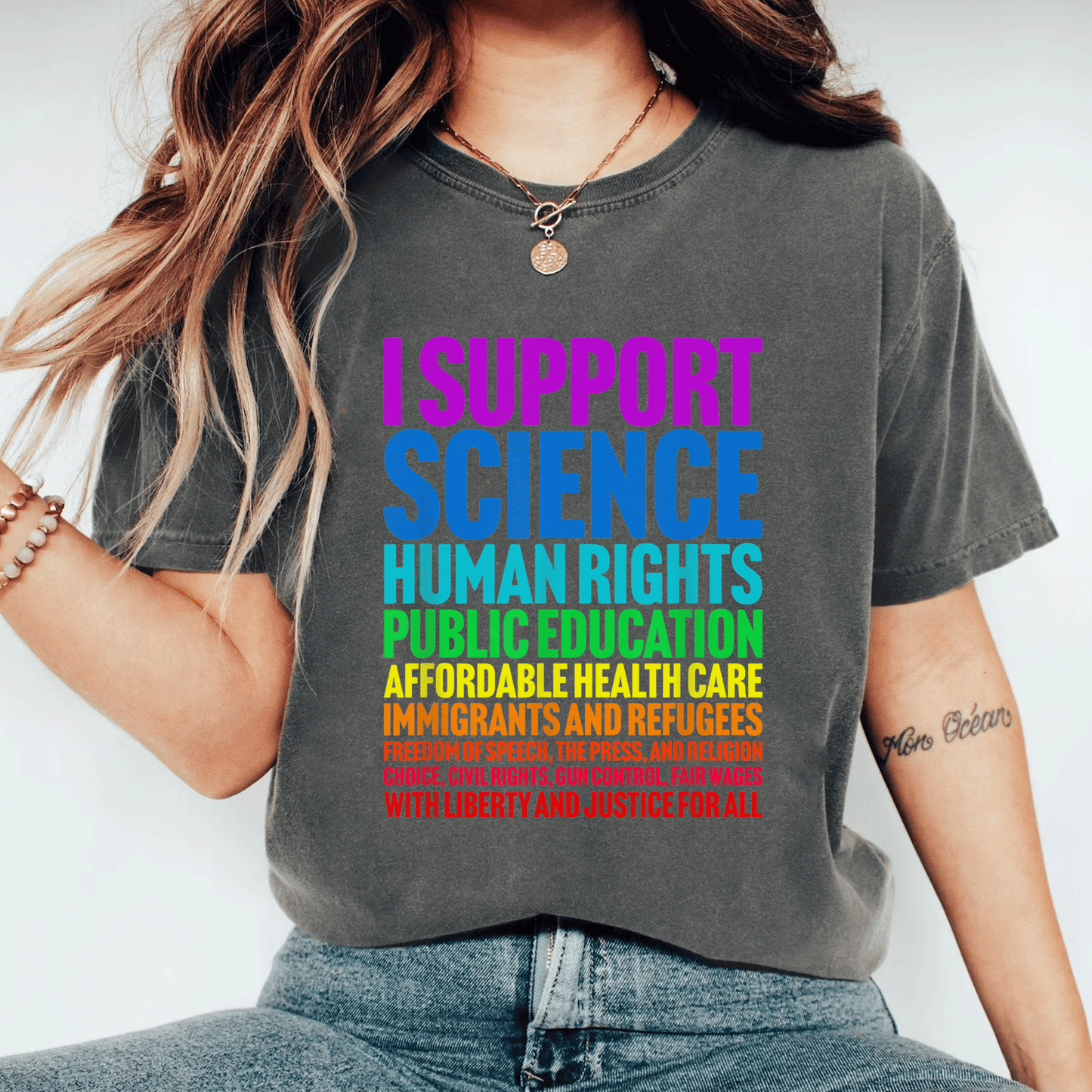 Shop the I Support Progressive Liberal Democratic Causes T-Shirt with Vibrant Design Perfect for Activists and Allies - 11