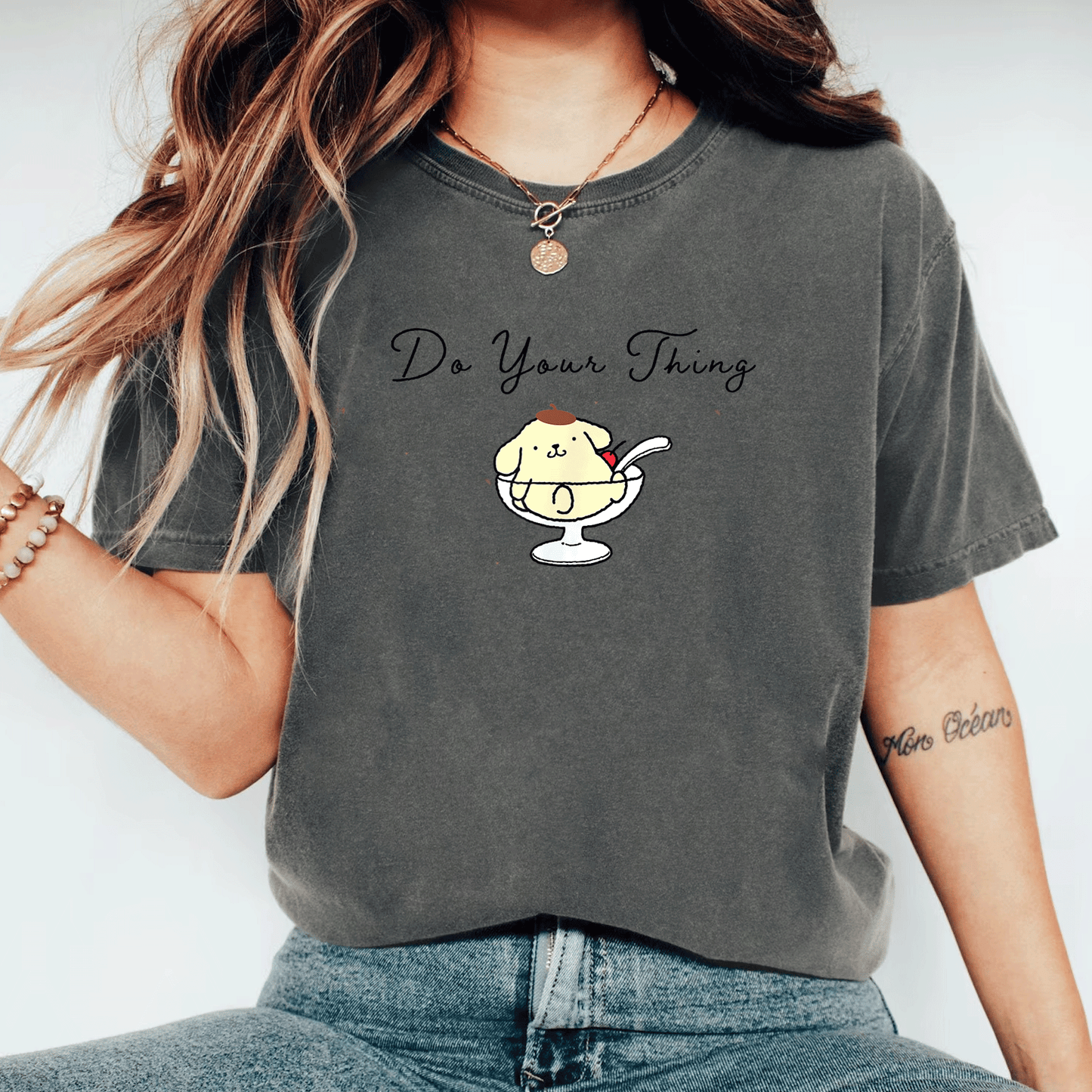 Pompompurin Do Your Thing T-Shirt - Cute and Comfy Sanrio Style Tee Featuring Adorable Pompompurin Design for Fans - 11