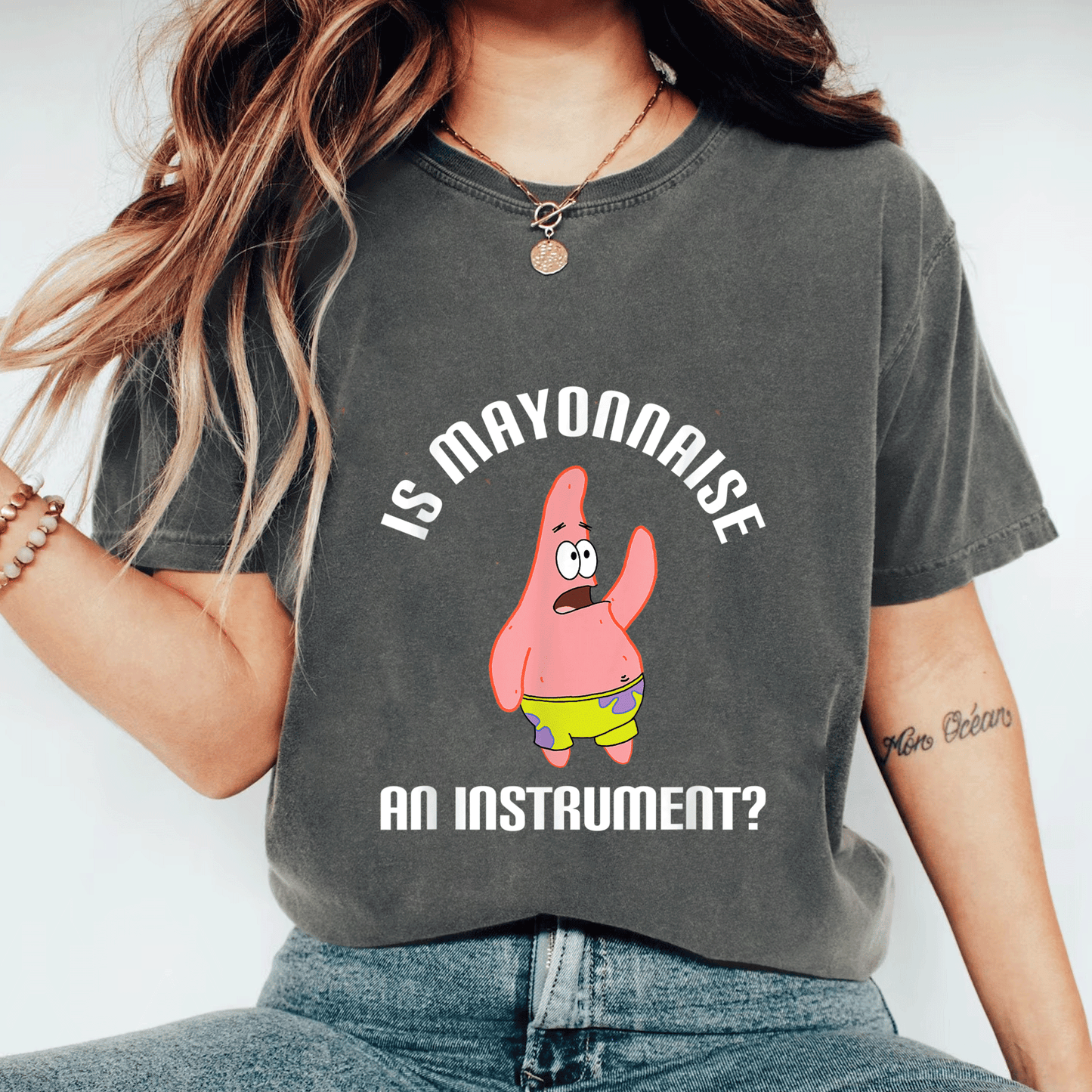 Mademark SpongeBob SquarePants Is Mayonnaise An Instrument T-Shirt Perfect for Fans of Fun and Whimsical Cartoon Apparel - 11