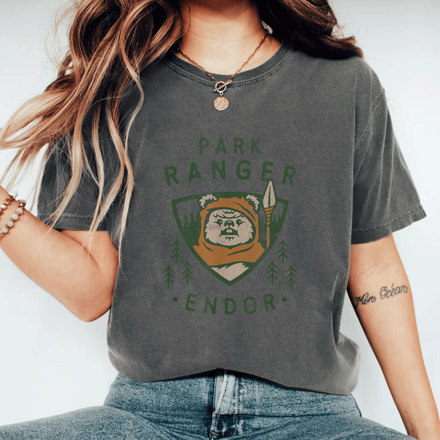 Star Wars Ewok Park Ranger Endor T-Shirt Featuring Unique Artwork - Perfect Gift for Fans and Outdoor Lovers! - 11